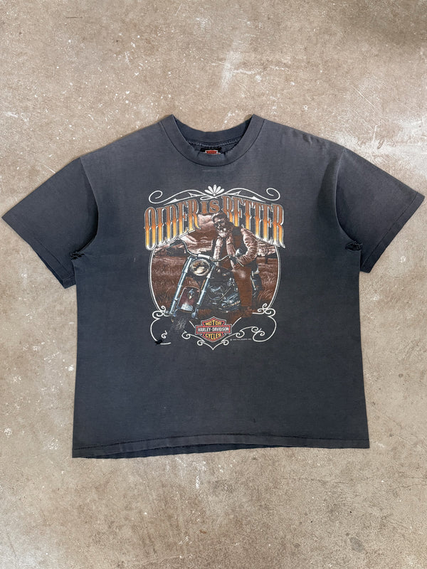 1990s "Older Is Better" Harley Davidson Faded Tee (XL)