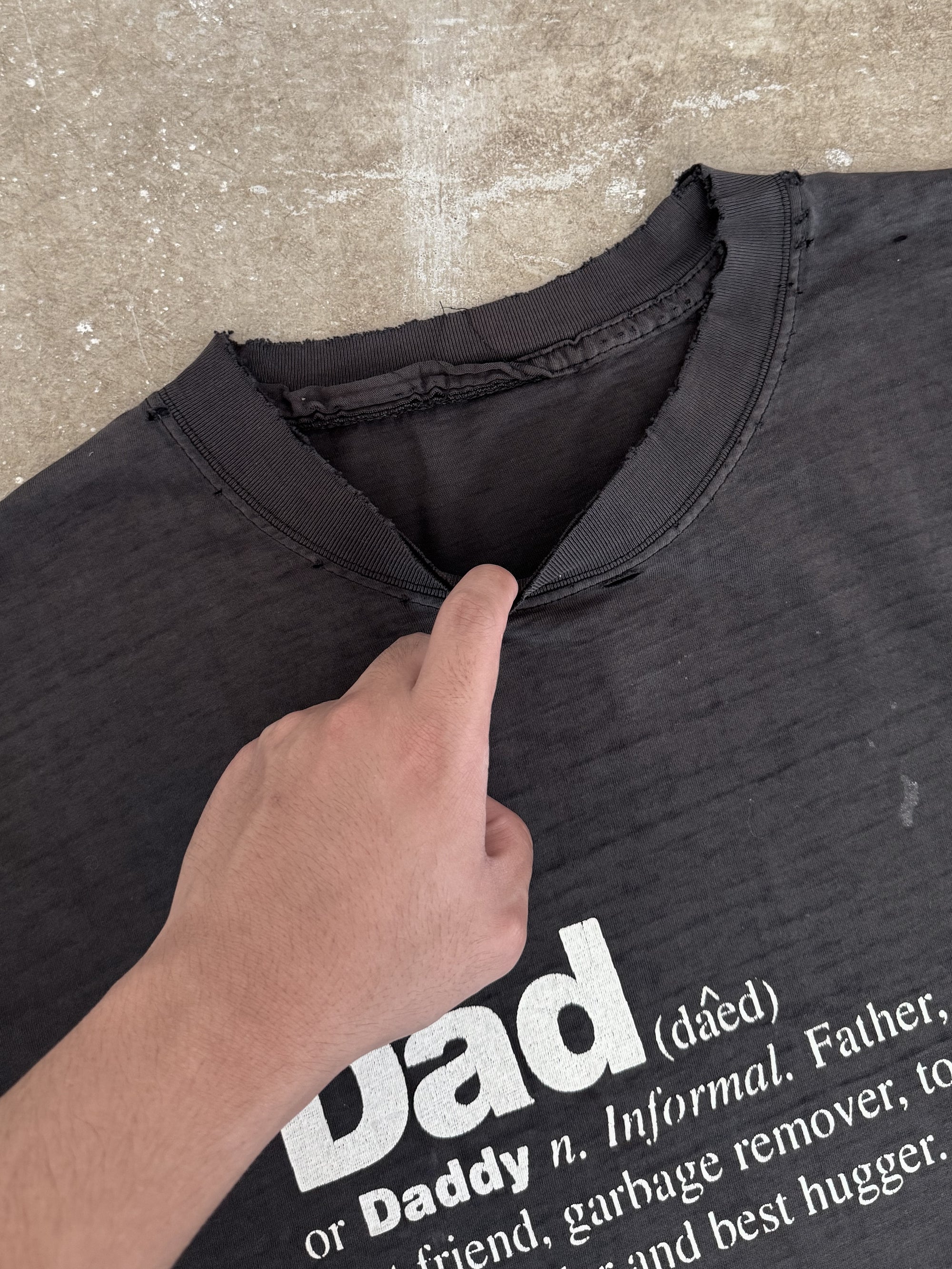 Late 00s "Dad Definition" Distressed Tee (L)