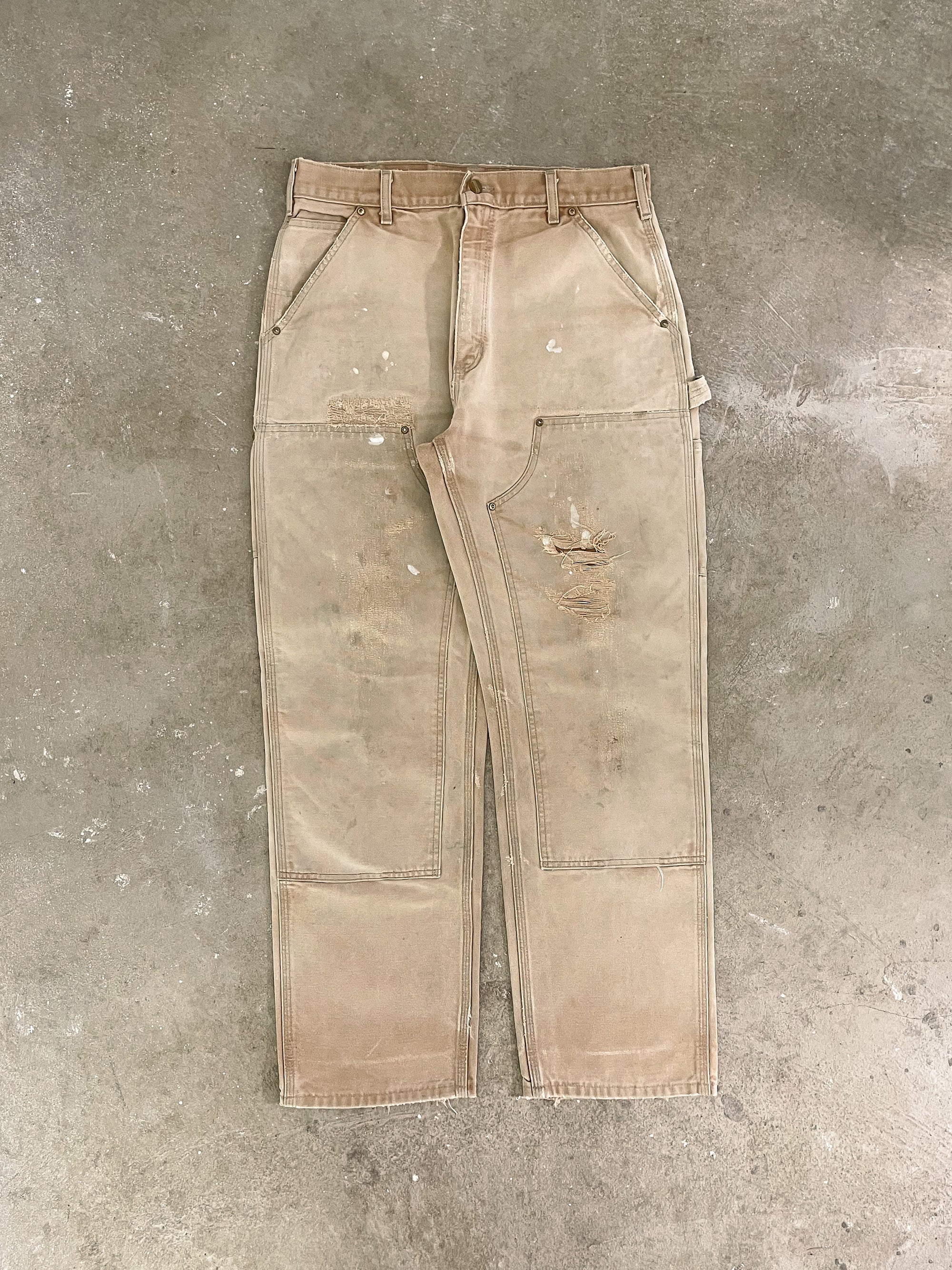 2000s Carhartt B01 Tan Double Knee Work Pants (32X31)