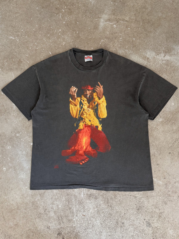 1991 Jimi Hendrix "Burning Guitar" Faded Tee (L)