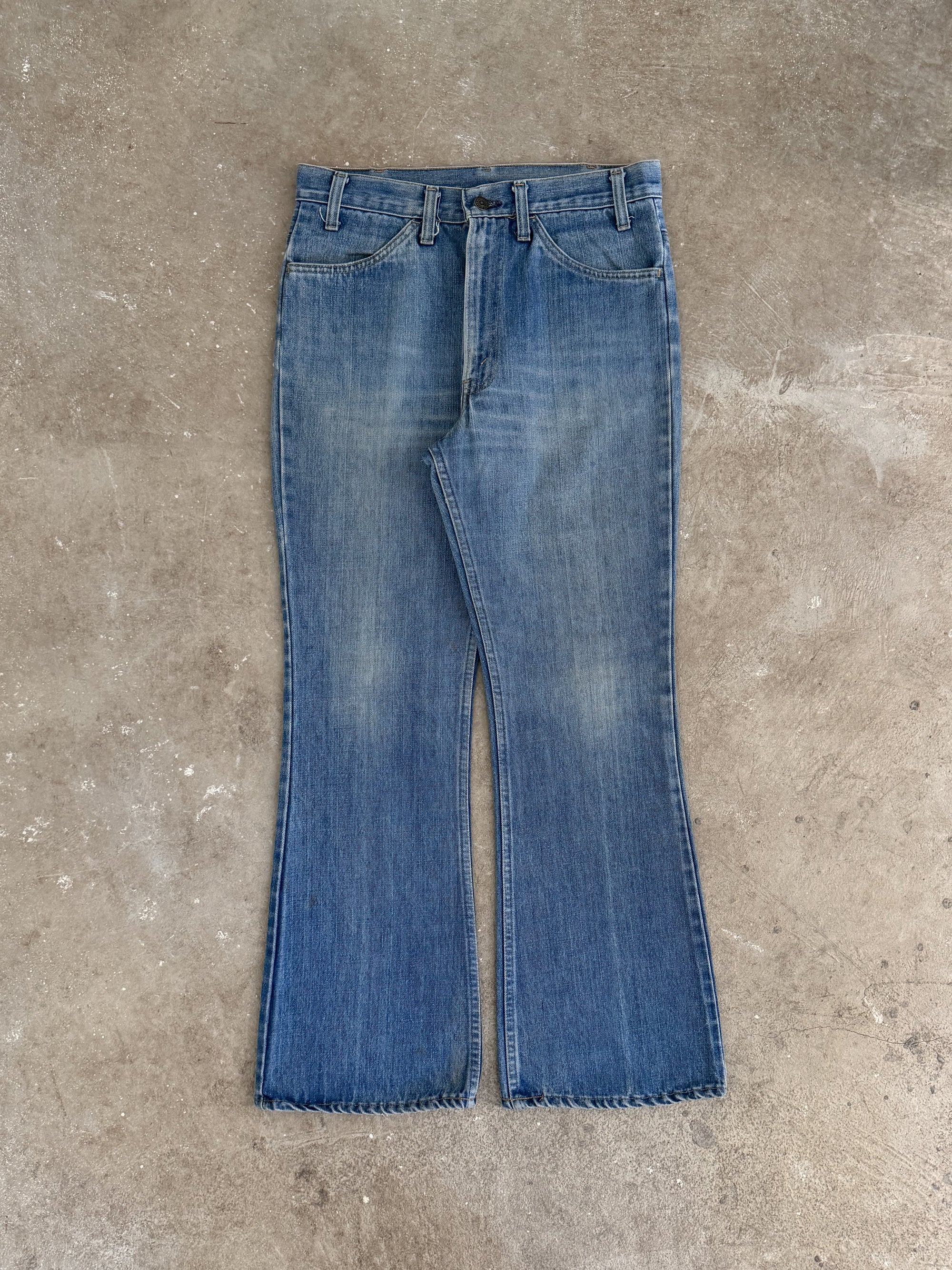 1970s Orange Tab Levis Faded Blue 646 Flares (30X29)
