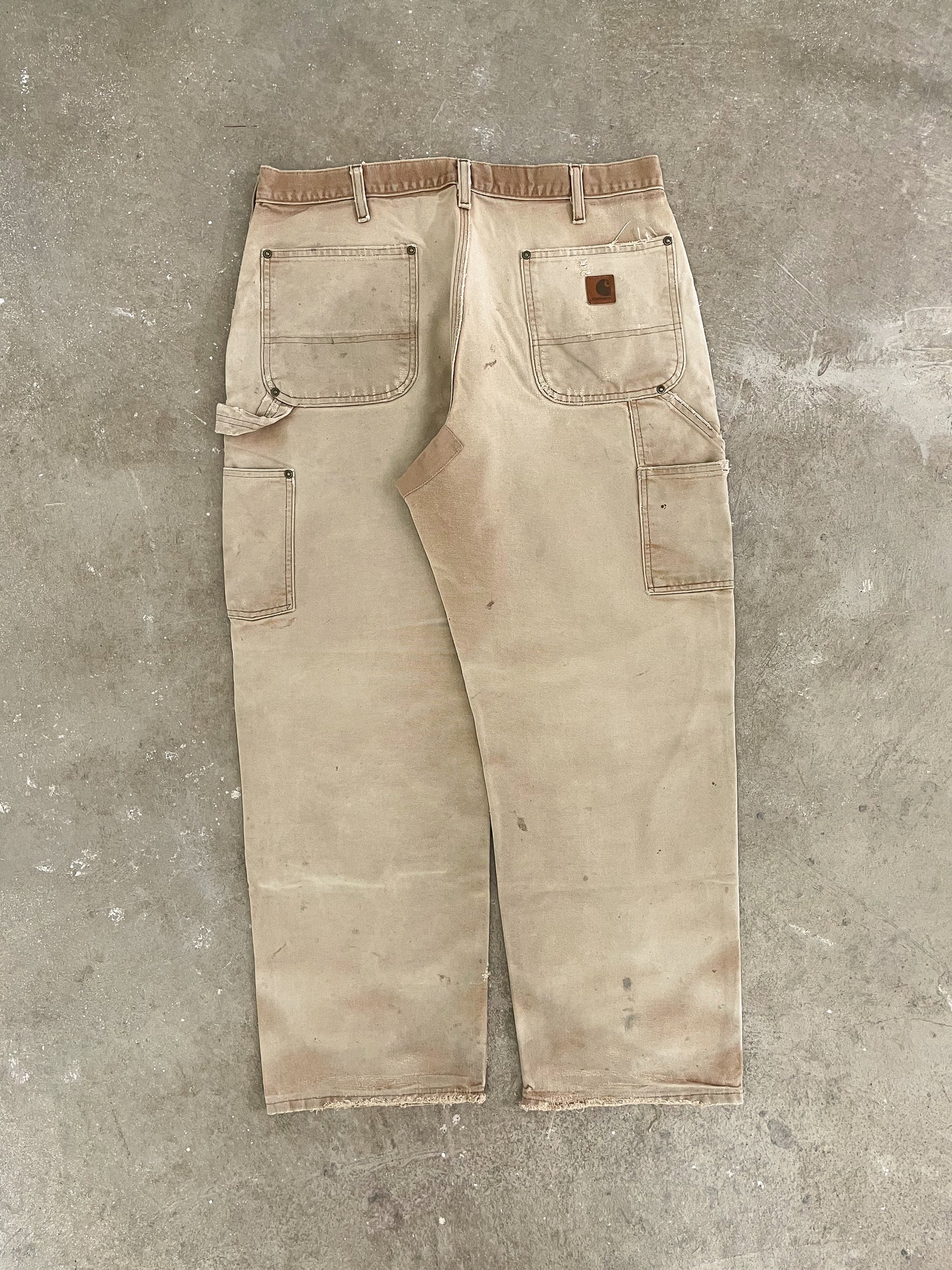 Carhartt B136 Tan Double Knee Work Pants (34X29)