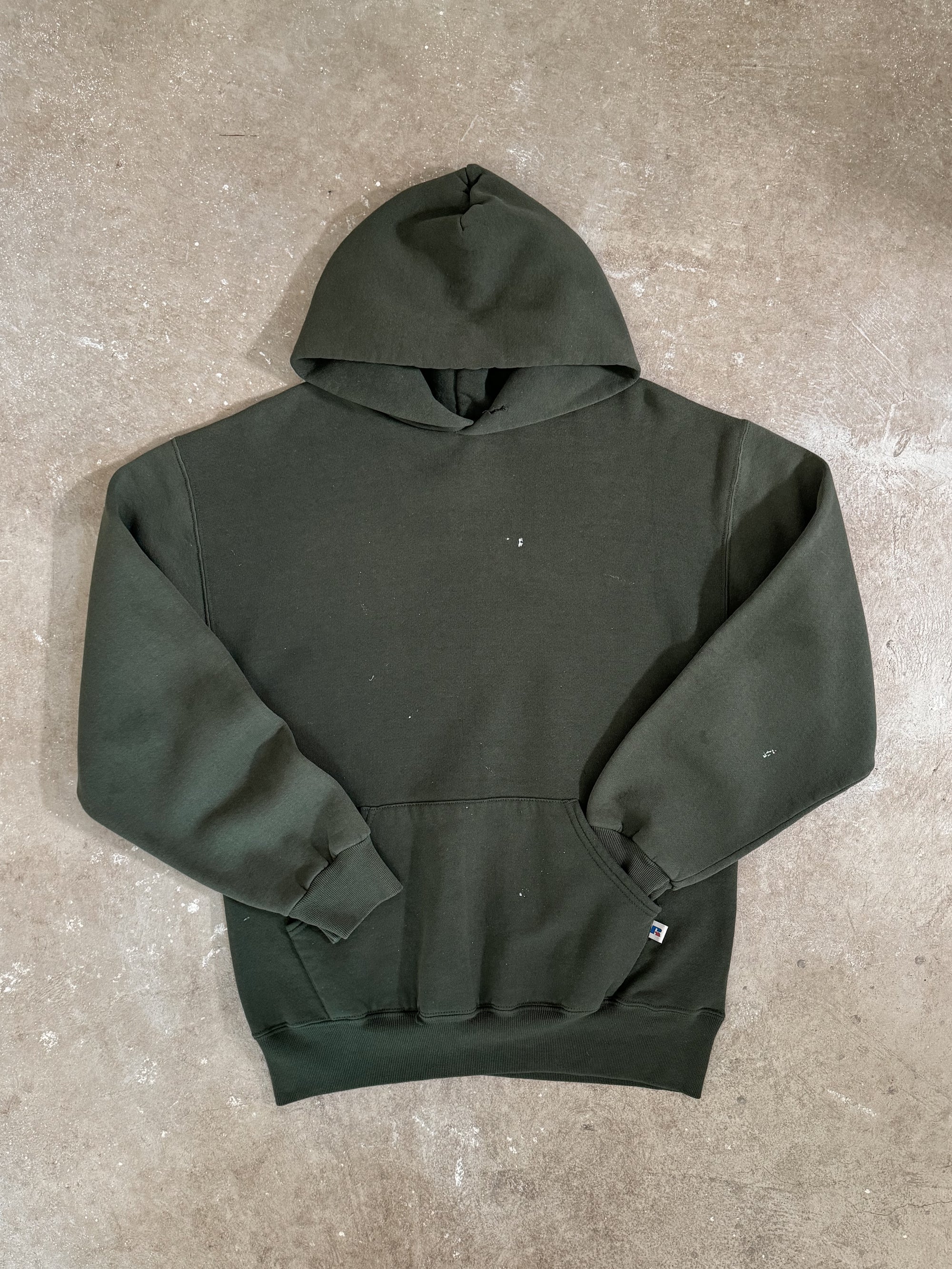 Early 00s Russell Olive Blank Hoodie (S)