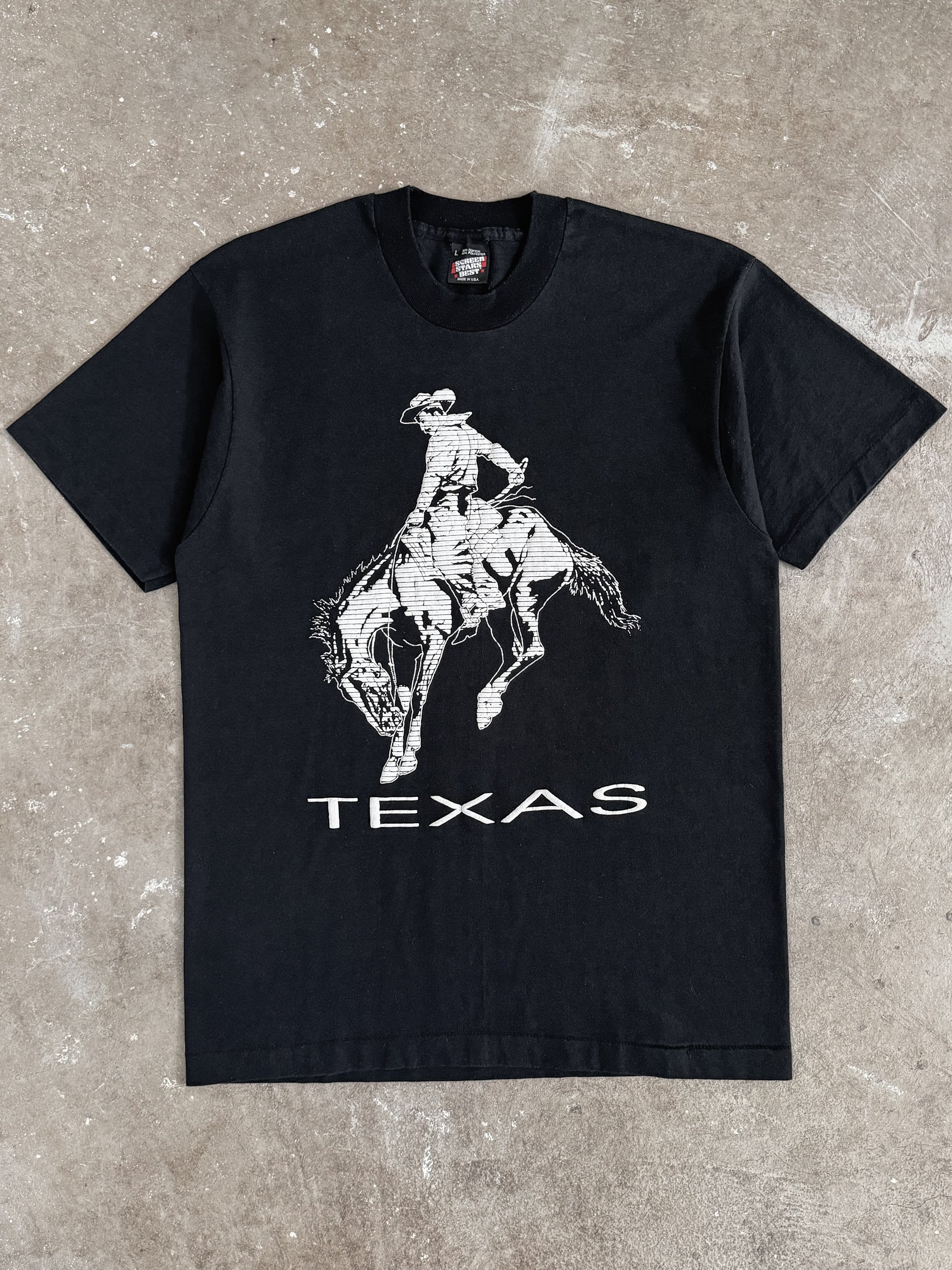 1980s "Texas Cowboy" Puff Print Tee (M)