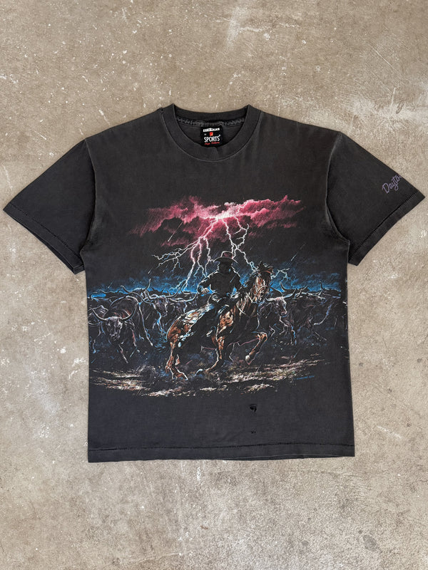 1990s "Cowboy Lightning" Faded Tee (M)
