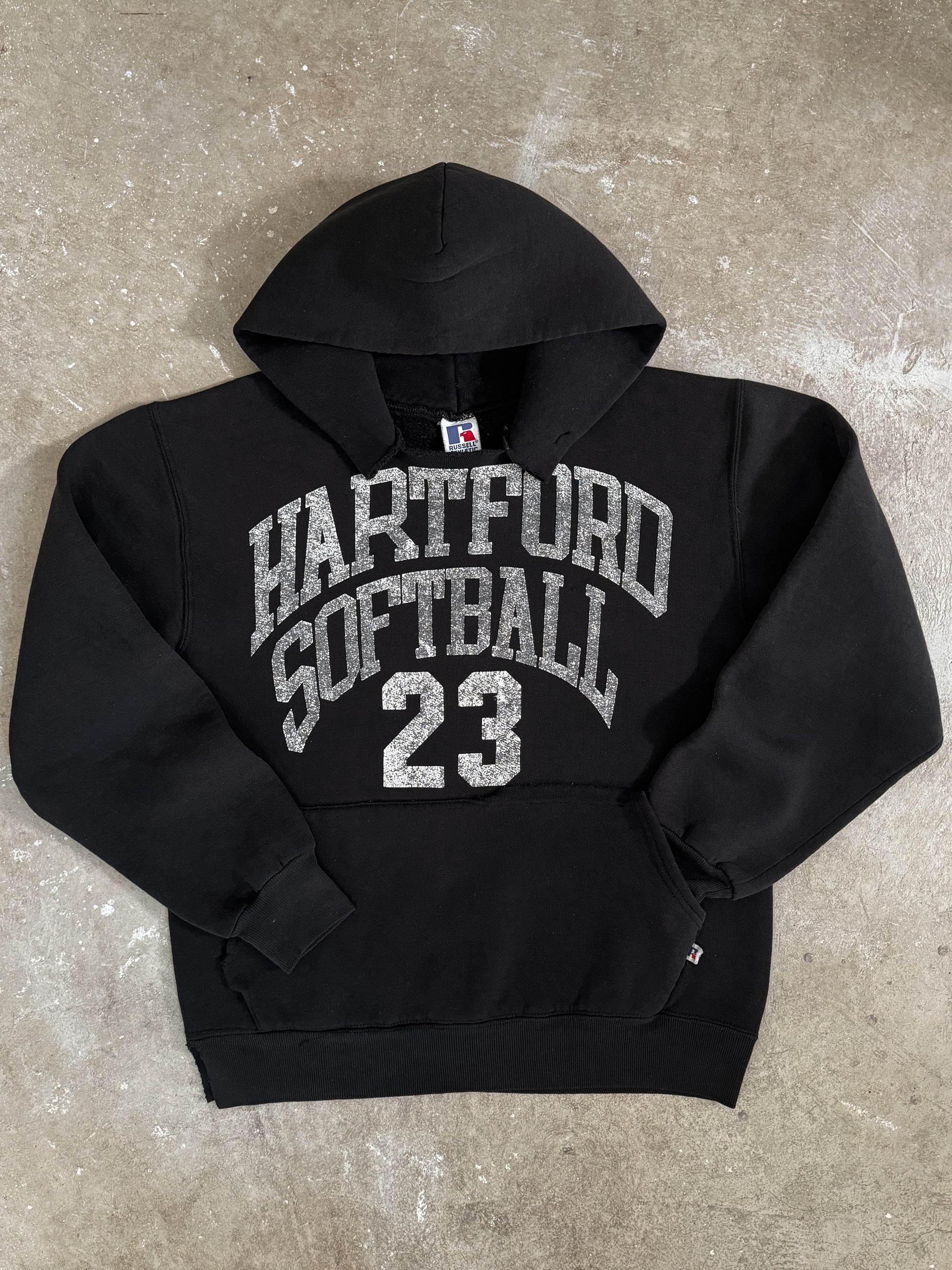 1990s Russell "Hartford Softball" Distressed Hoodie (S)