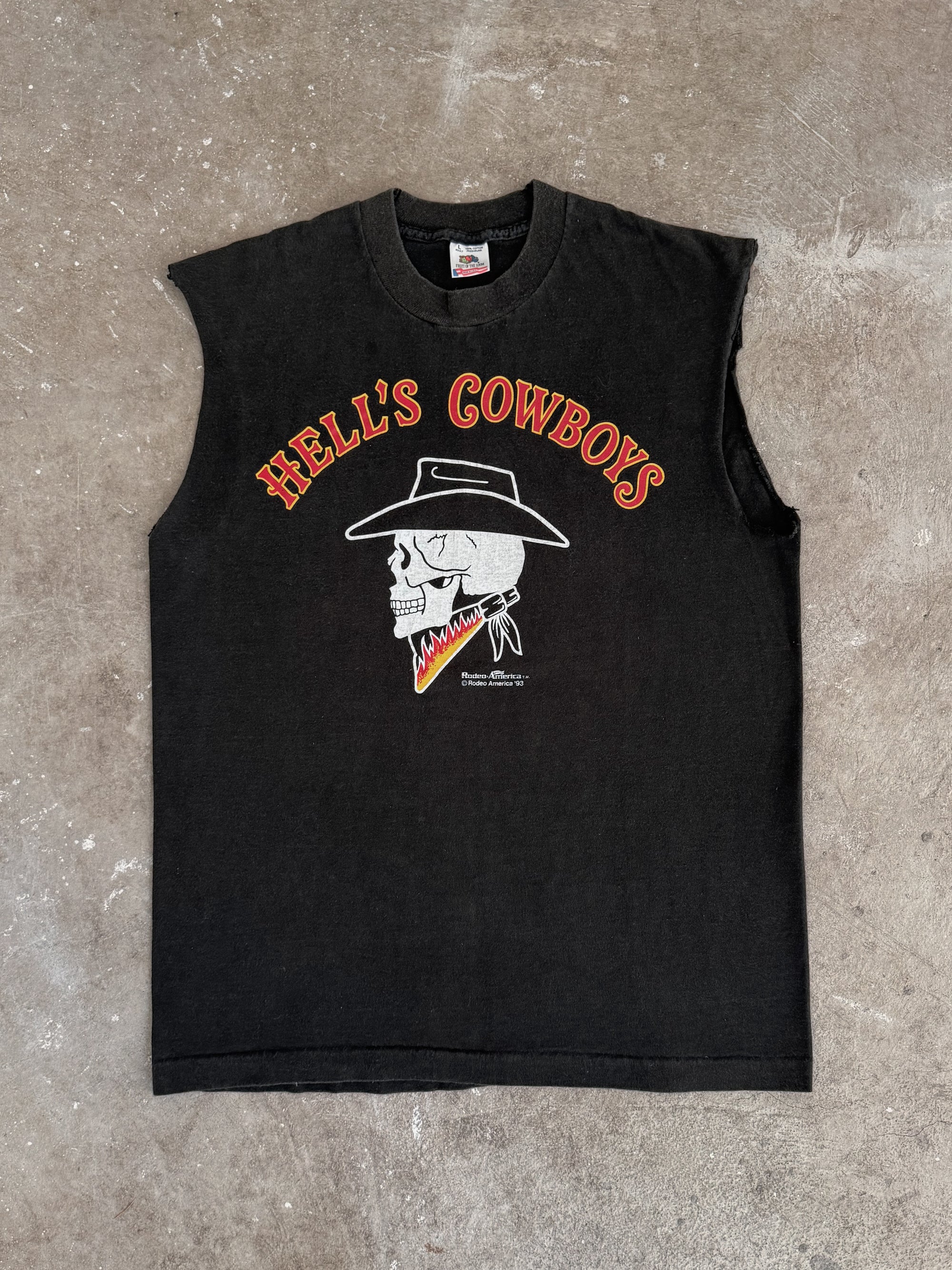 1993 "Hell's Cowboys" Cut-Off Tee (L)