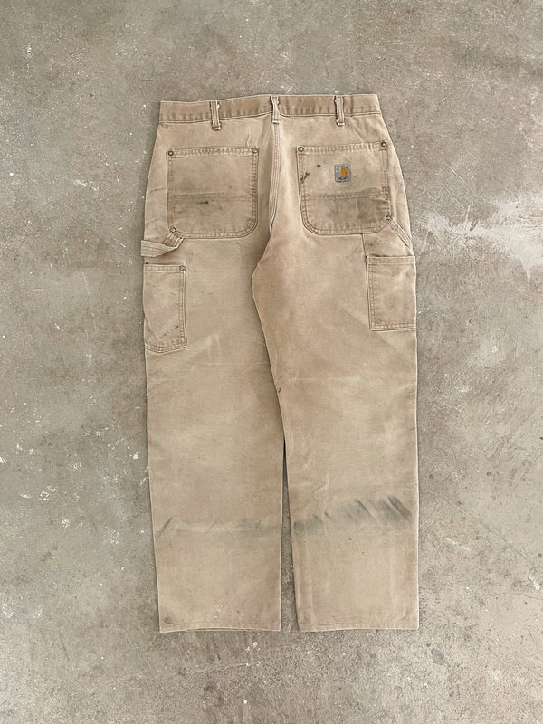 2000s Carhartt B01 Tan Double Knee Work Pants (33X28)