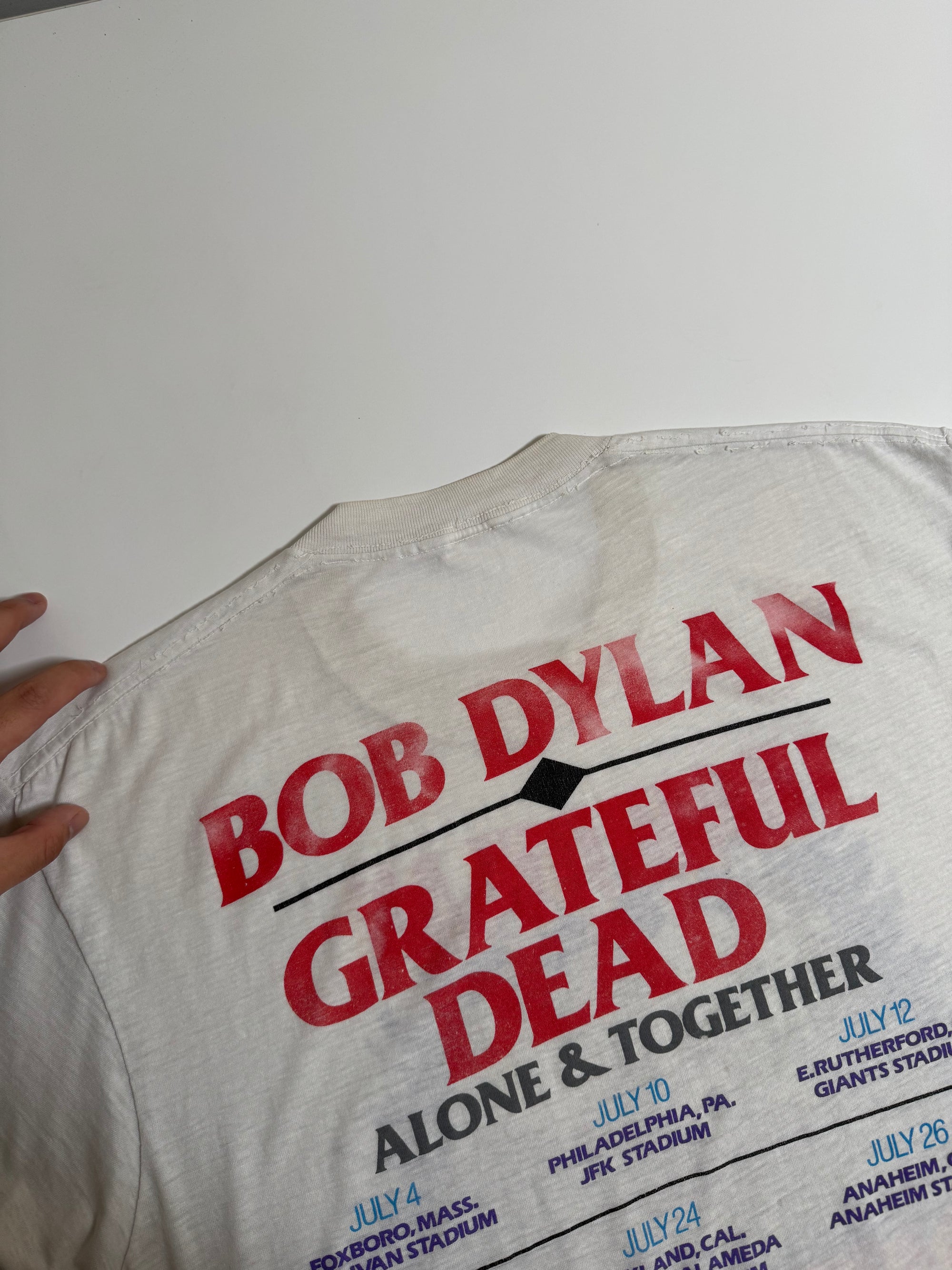 1987 Grateful Dead Bob Dylan "Alone & Together Tour" Lot Tee (L)
