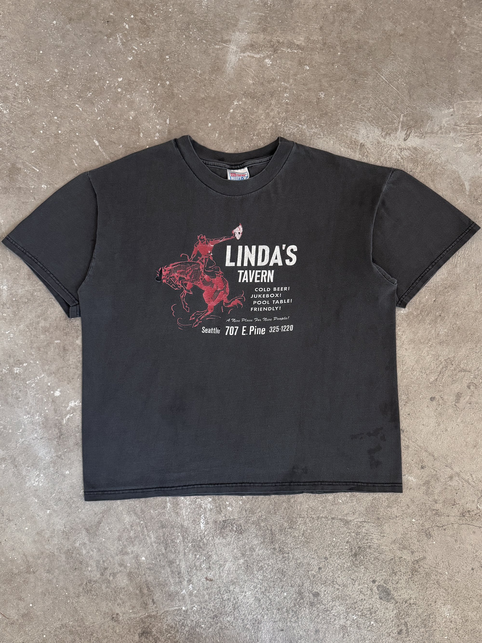 Late 90s "Linda's Tavern" Faded Tee (L)