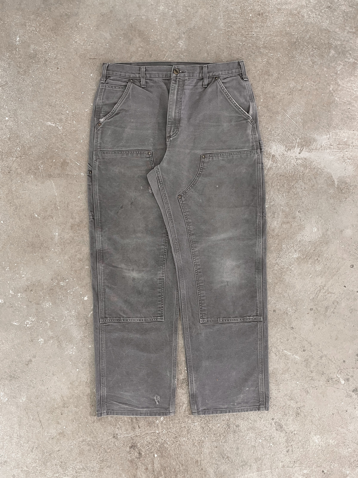 Carhartt B136 Gravel Grey Double Knee Work Pants (33X30) – DAMAGED 