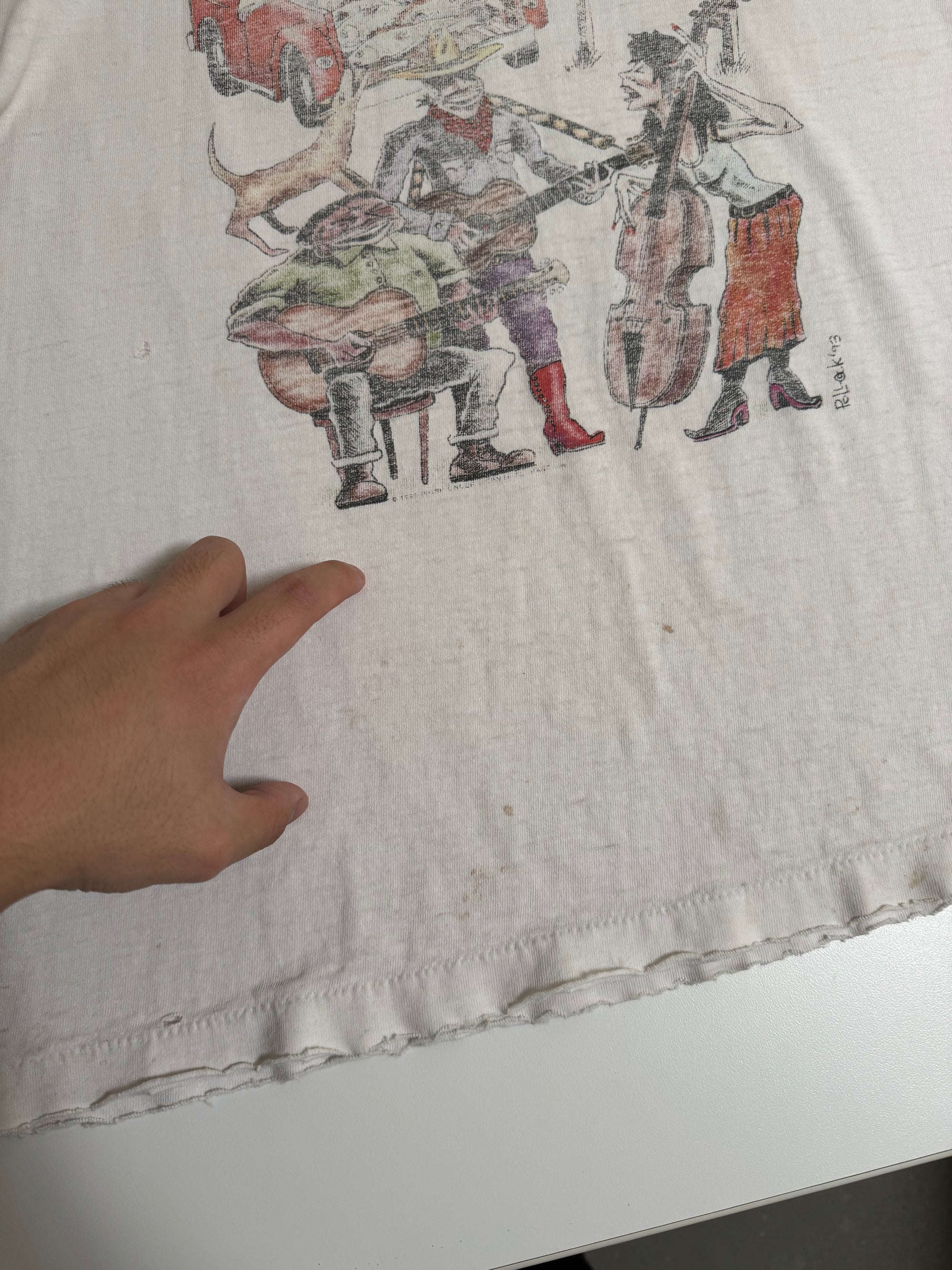 1993 Phish "Summer Tour" Thrashed Tee (M)