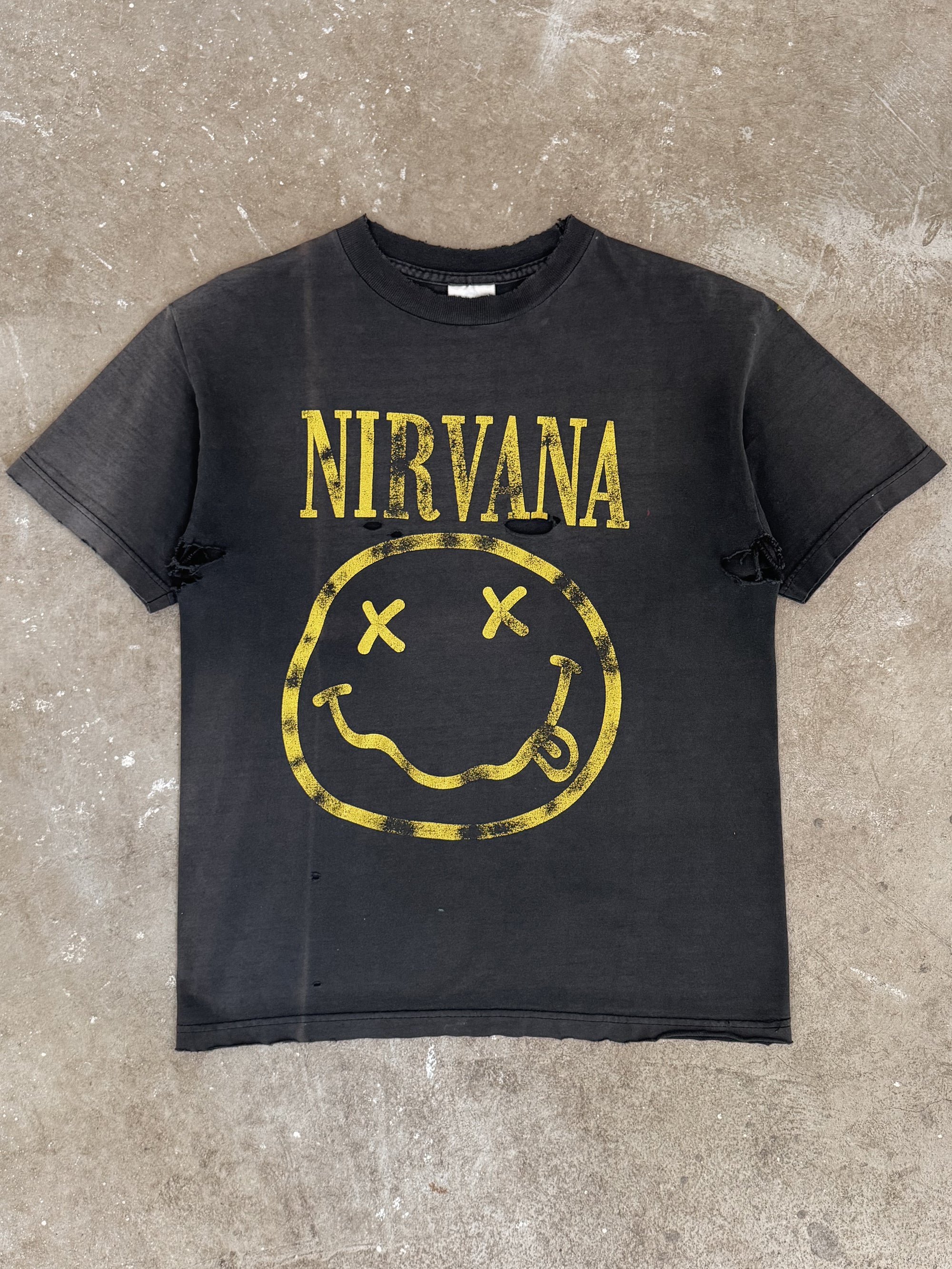 2000s Nirvana "Smiley" Faded Tee (M)