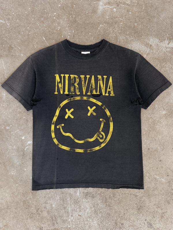 2000s Nirvana "Smiley" Faded Tee (M)