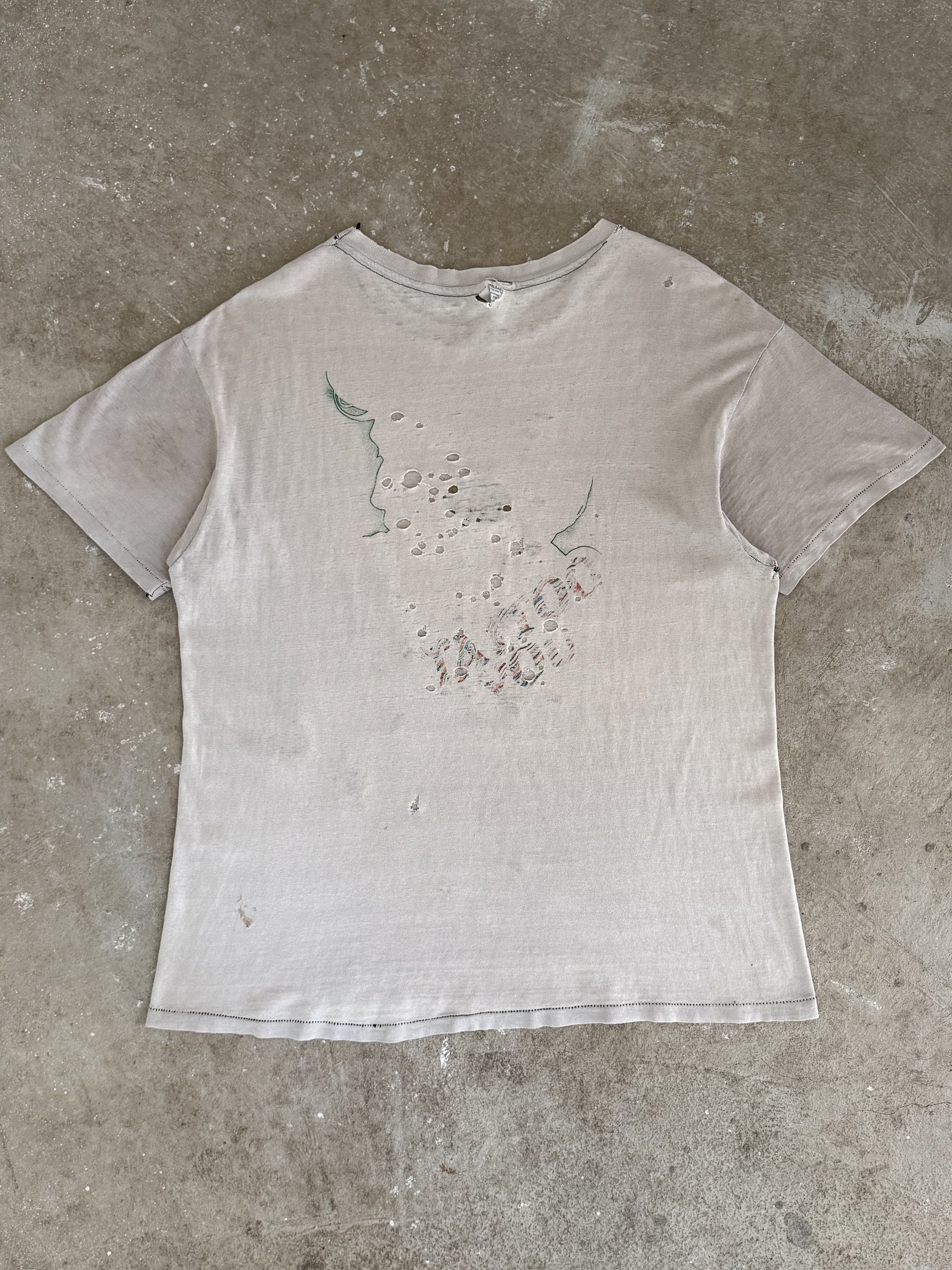 1981 Rolling Stones "Tattoo You" Faded Thrashed Tee (L)