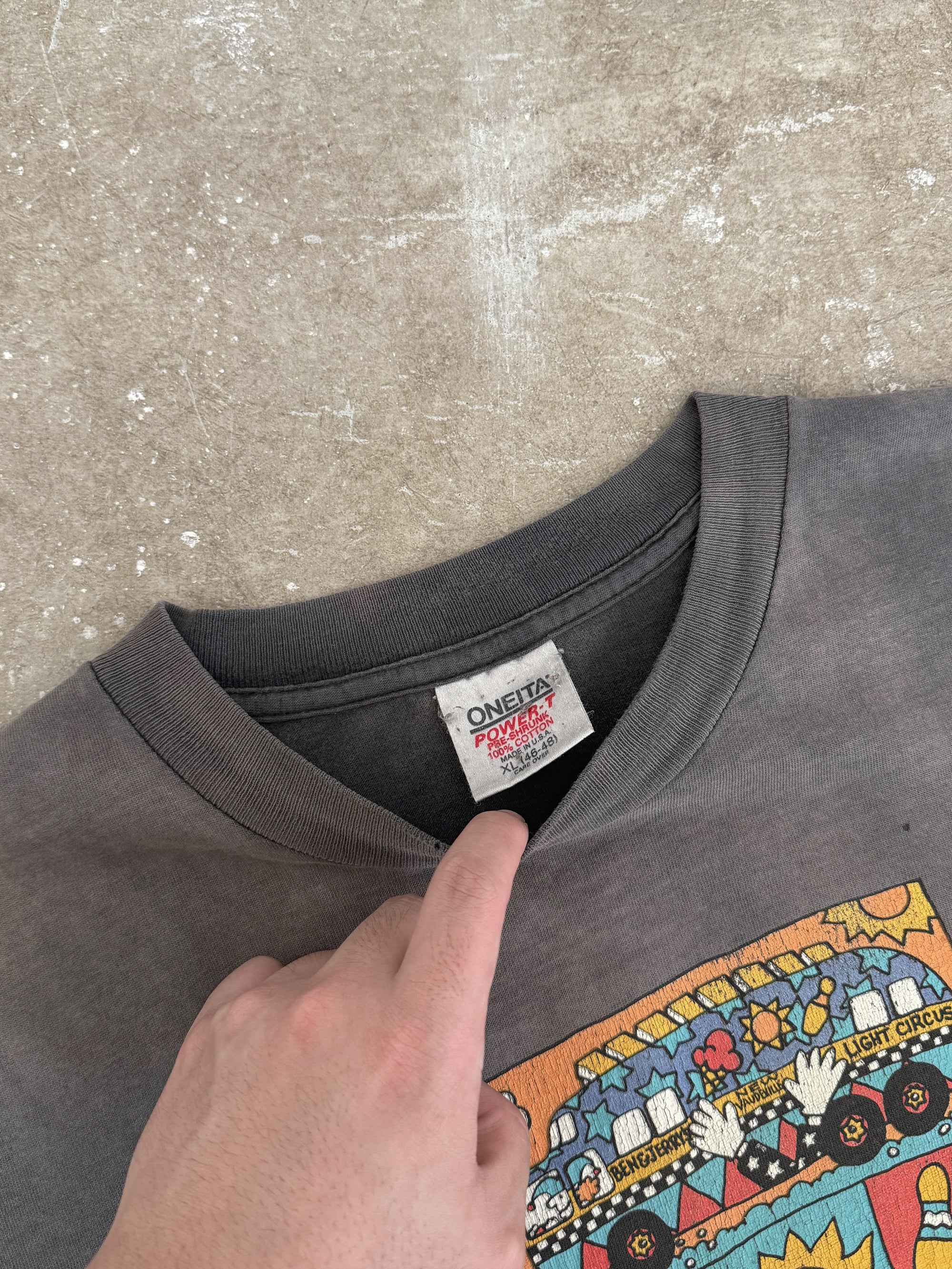 1990s "Ben & Jerry’s Light Circus" Faded Tee (L)
