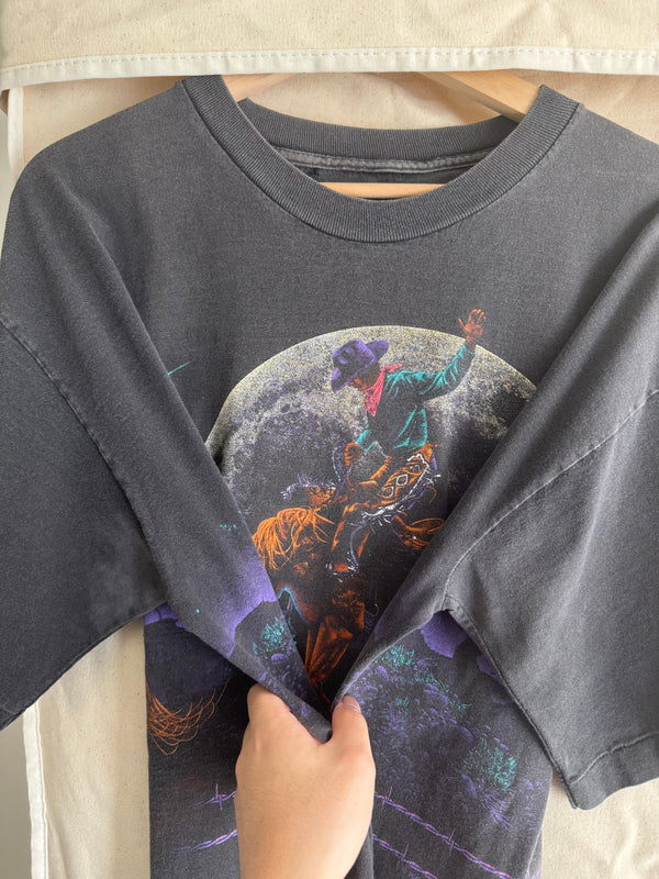 1990s "Cowboy Moon" Faded Tee (XL)