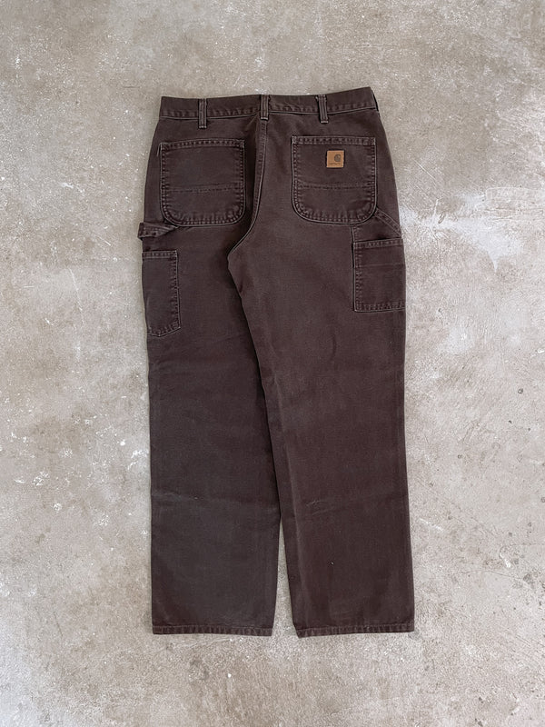 Carhartt B11 Dark Brown Work Pants (34X31)