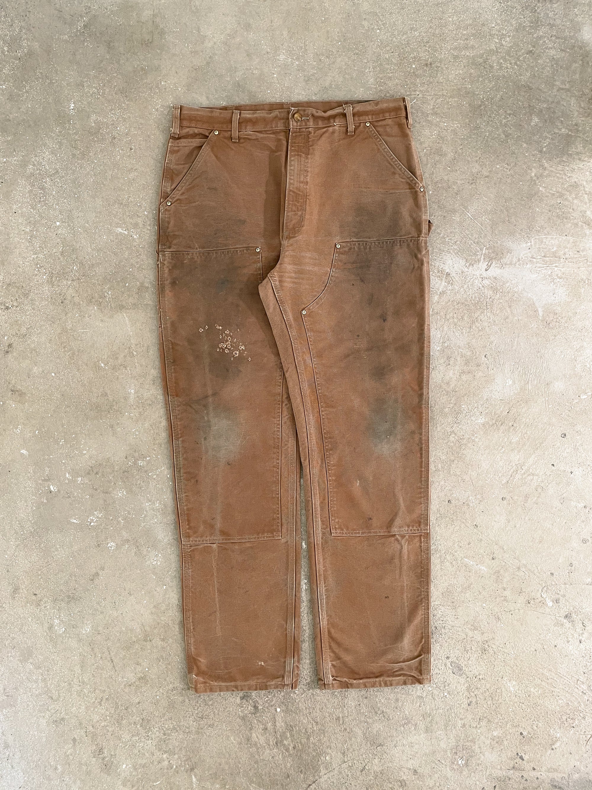 Carhartt B01 Tan Brown Double Knee Work Pants (37X34)
