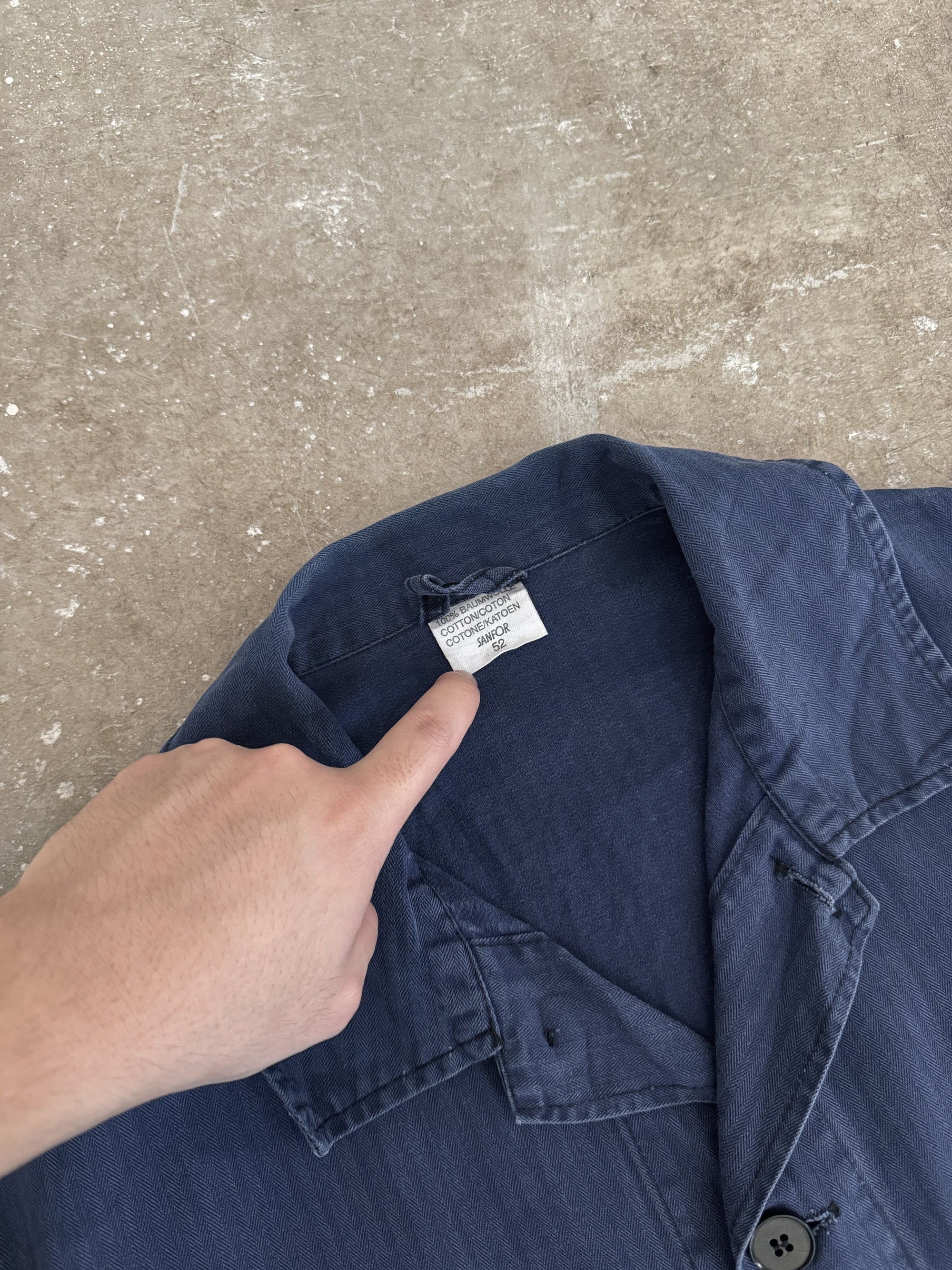 1970s Blue HBT French Chore Jacket (L)