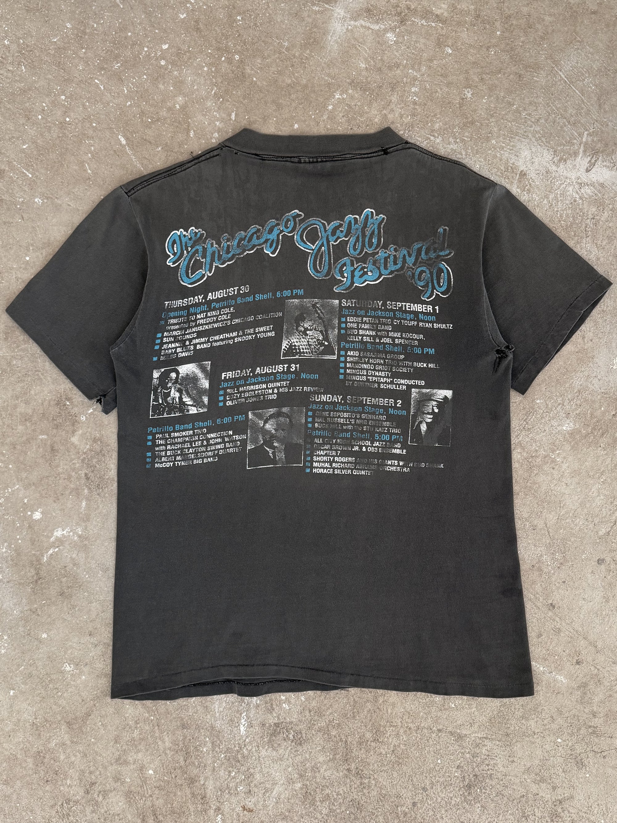 1990 Miles Davis "Chicago Jazz Festival" Faded Tee (M)
