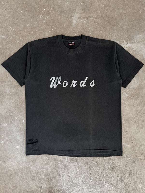 Mid 90s "Words" Felt Letter Tee (XL)