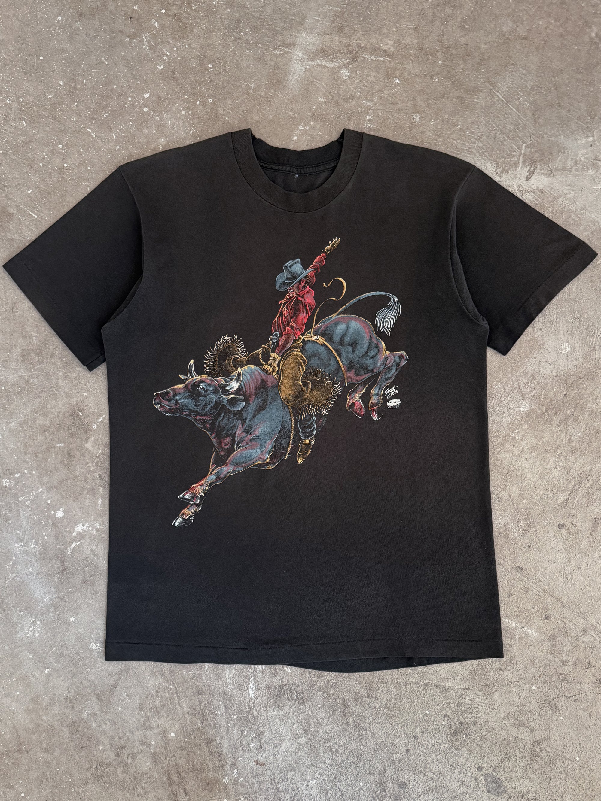 1991 "Cowboy Bull Rider" Tee (M)