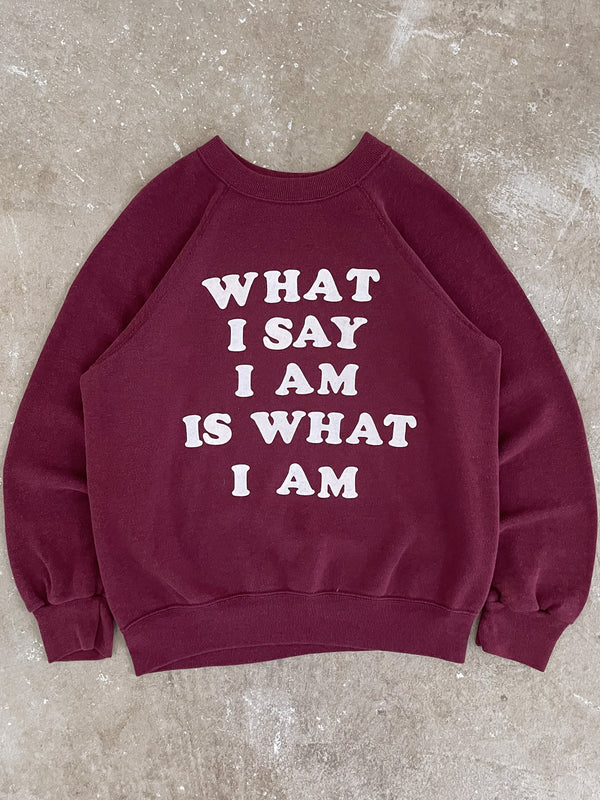 1980s “I Say I’m The King” Raglan Sweatshirt (S/M)