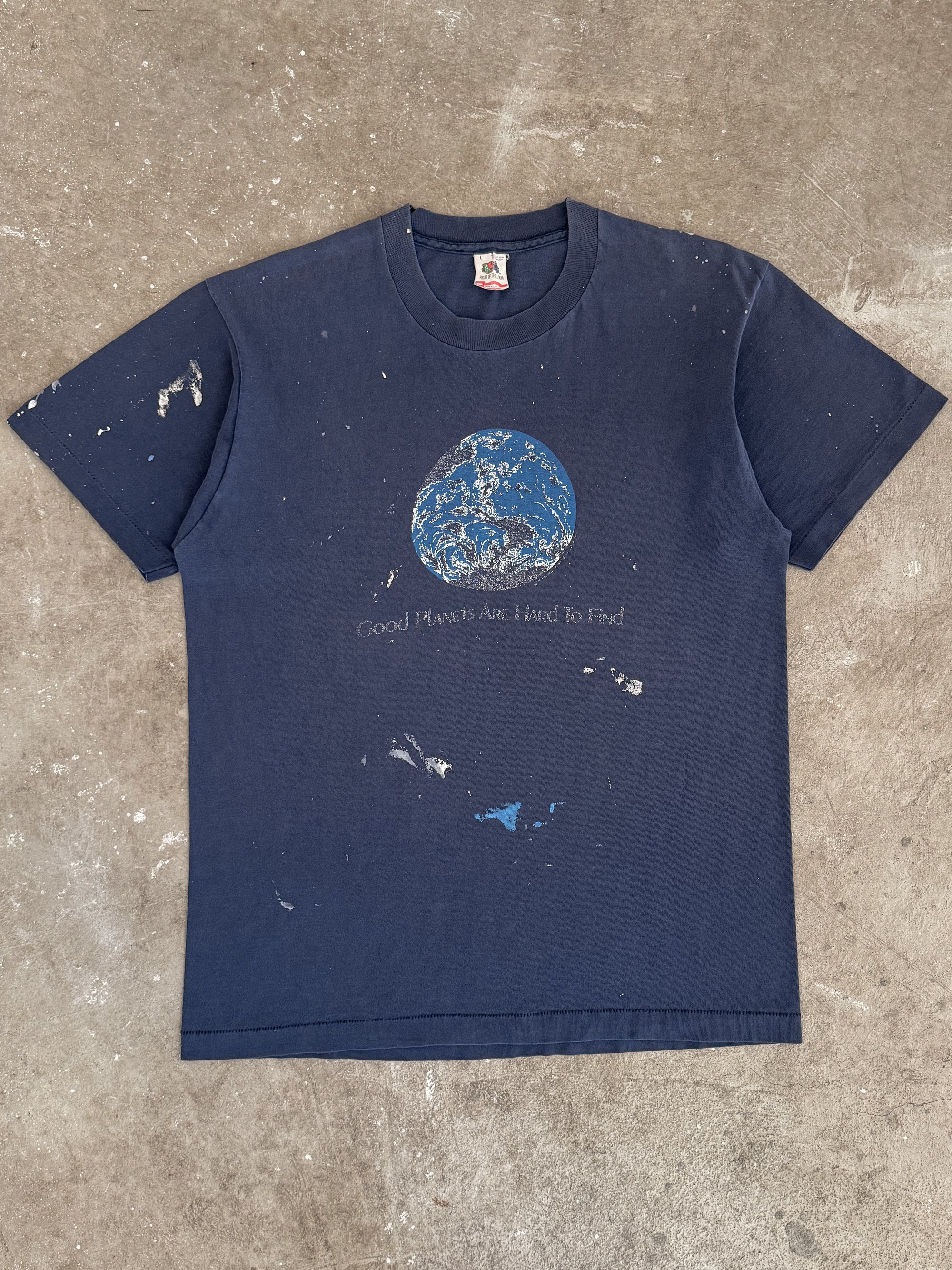 Late 80s "Good Planets Are Hard To Find" Painter Tee (L)