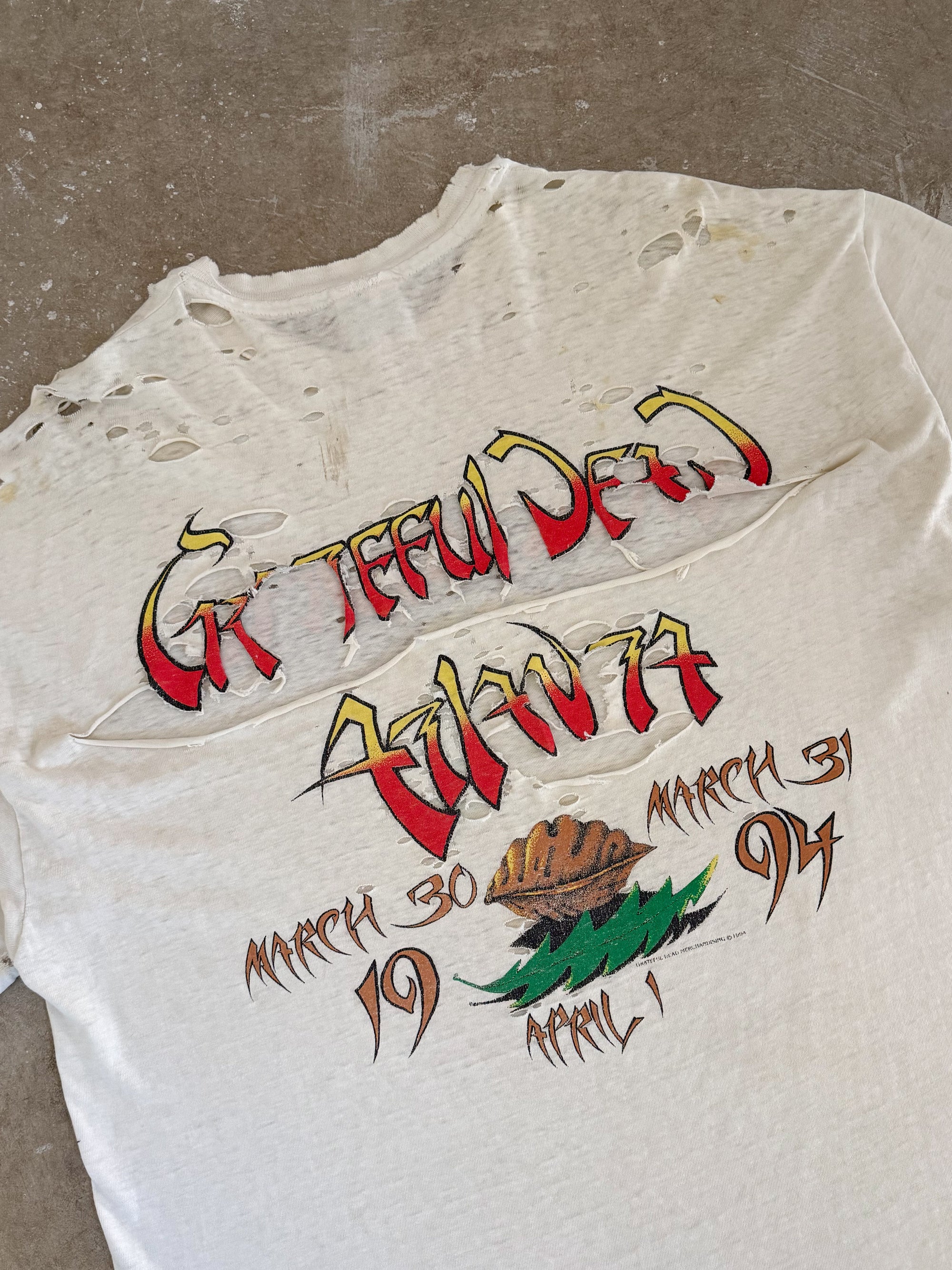 1994 Grateful Dead "Atlanta Peach" Thrashed Tee (XL)