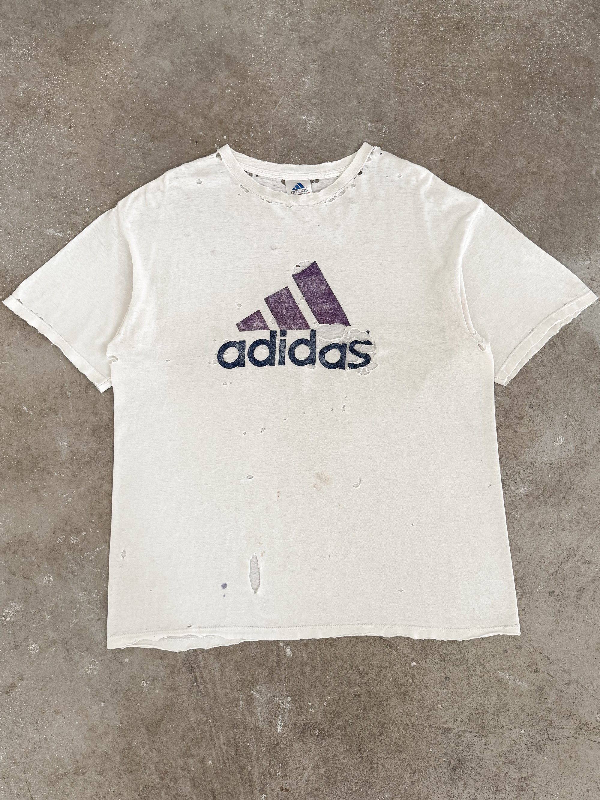 1990s "Adidas" Thrashed Tee (XL)