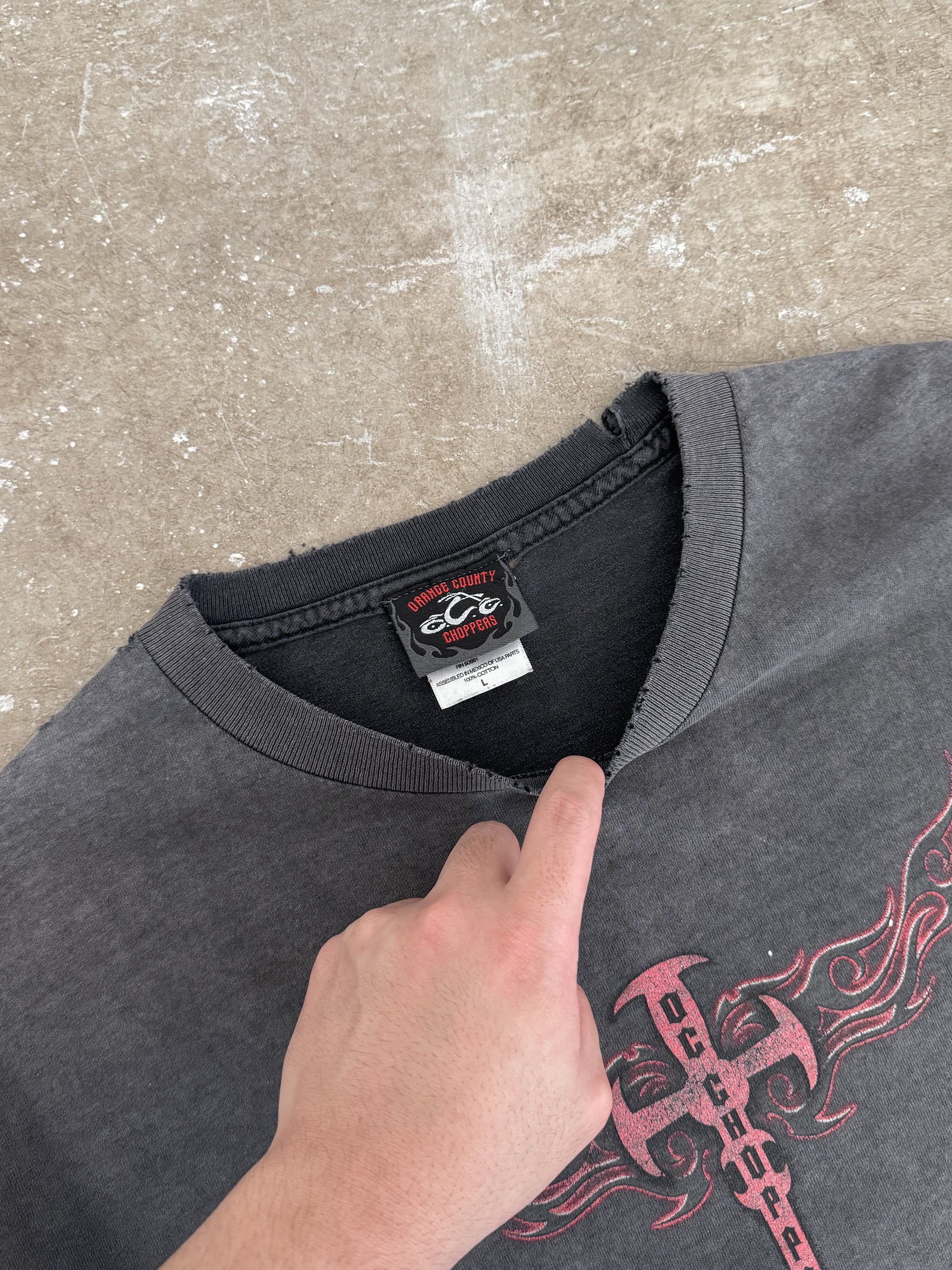 2000s "Orange County Choppers" Faded Tee (L)