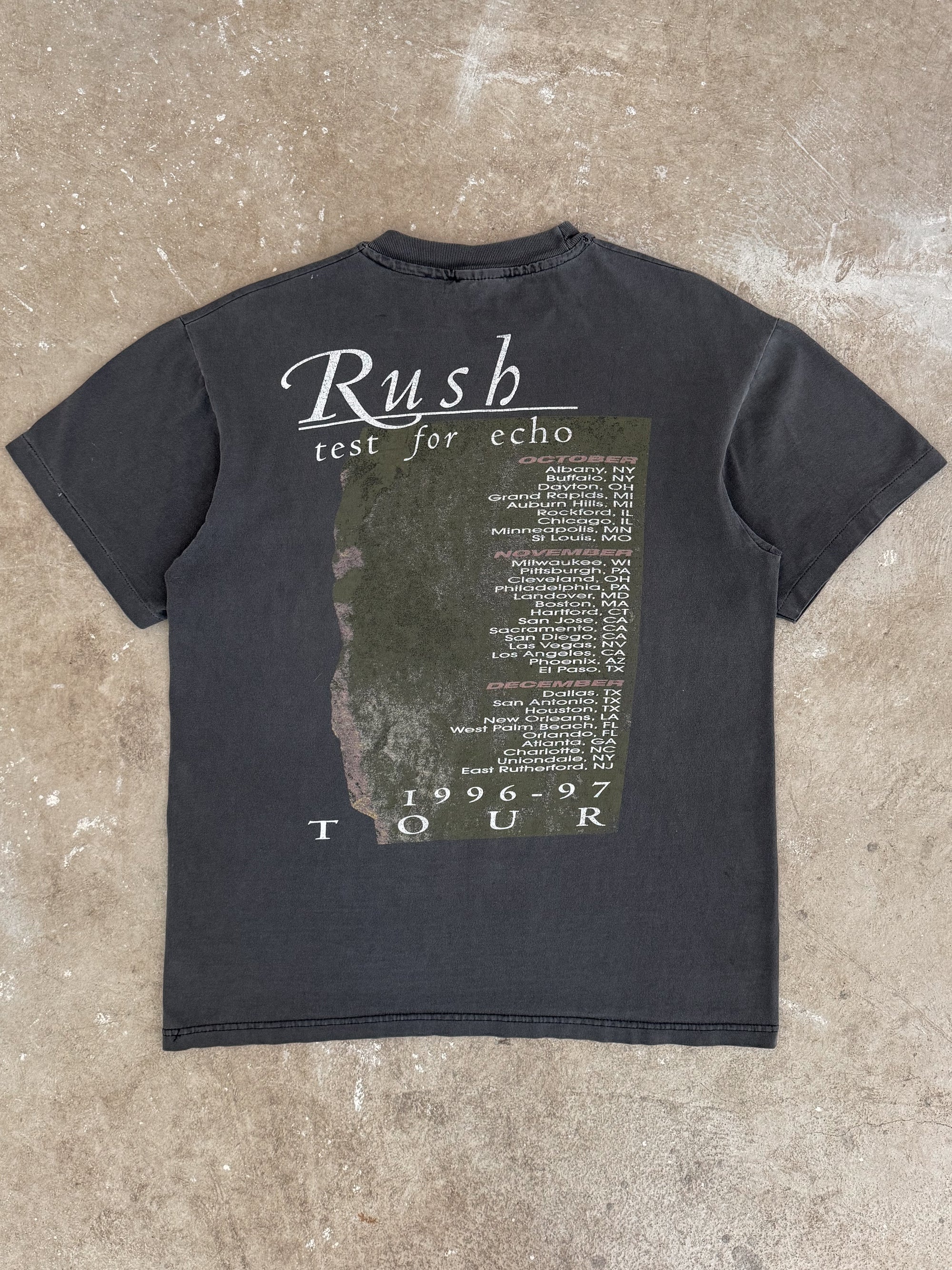 1996 Rush "Test For Echo Tour" Faded Tee (M)