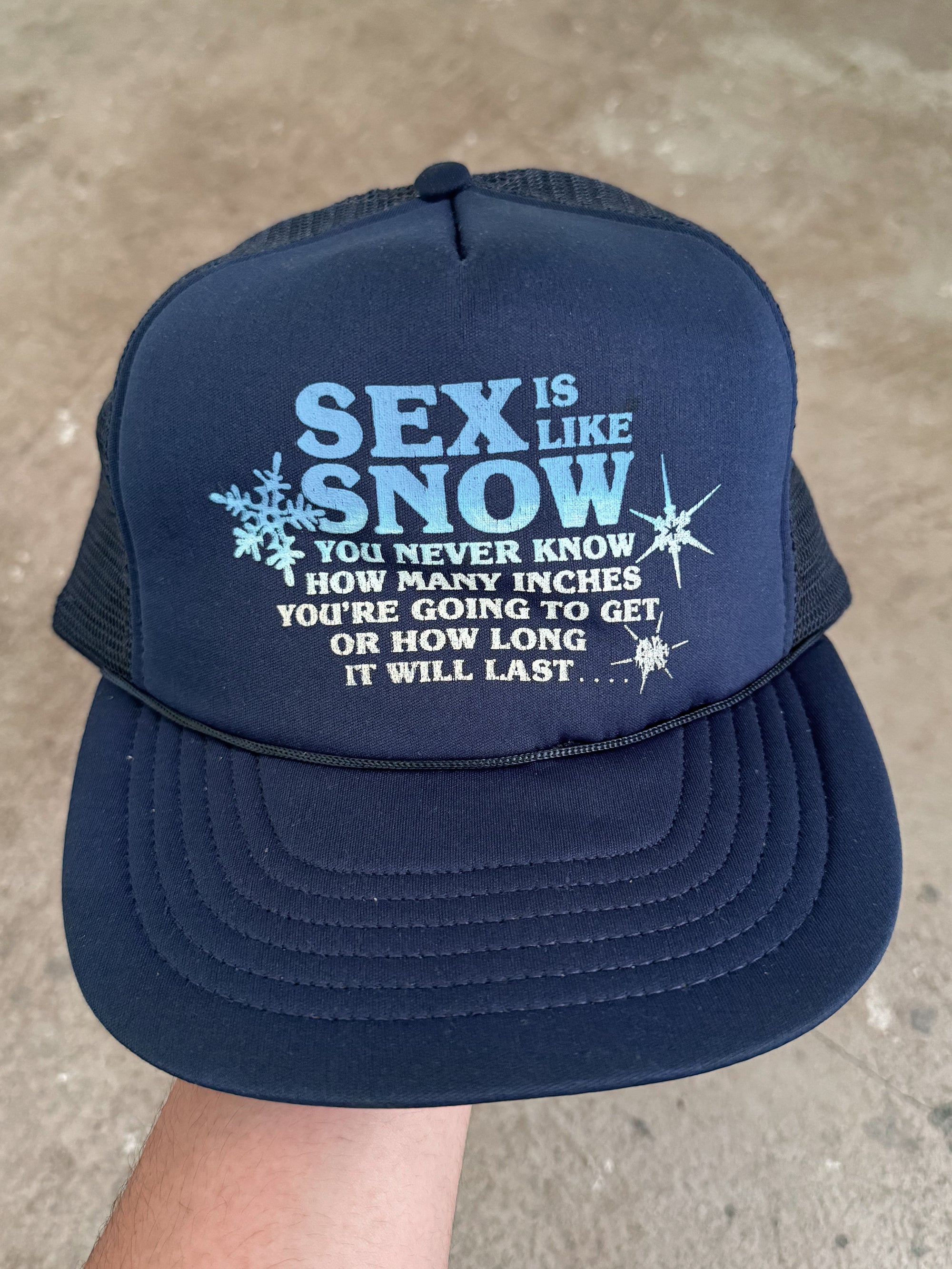 1980s/90s "Sex Is Like Snow" Trucker Hat