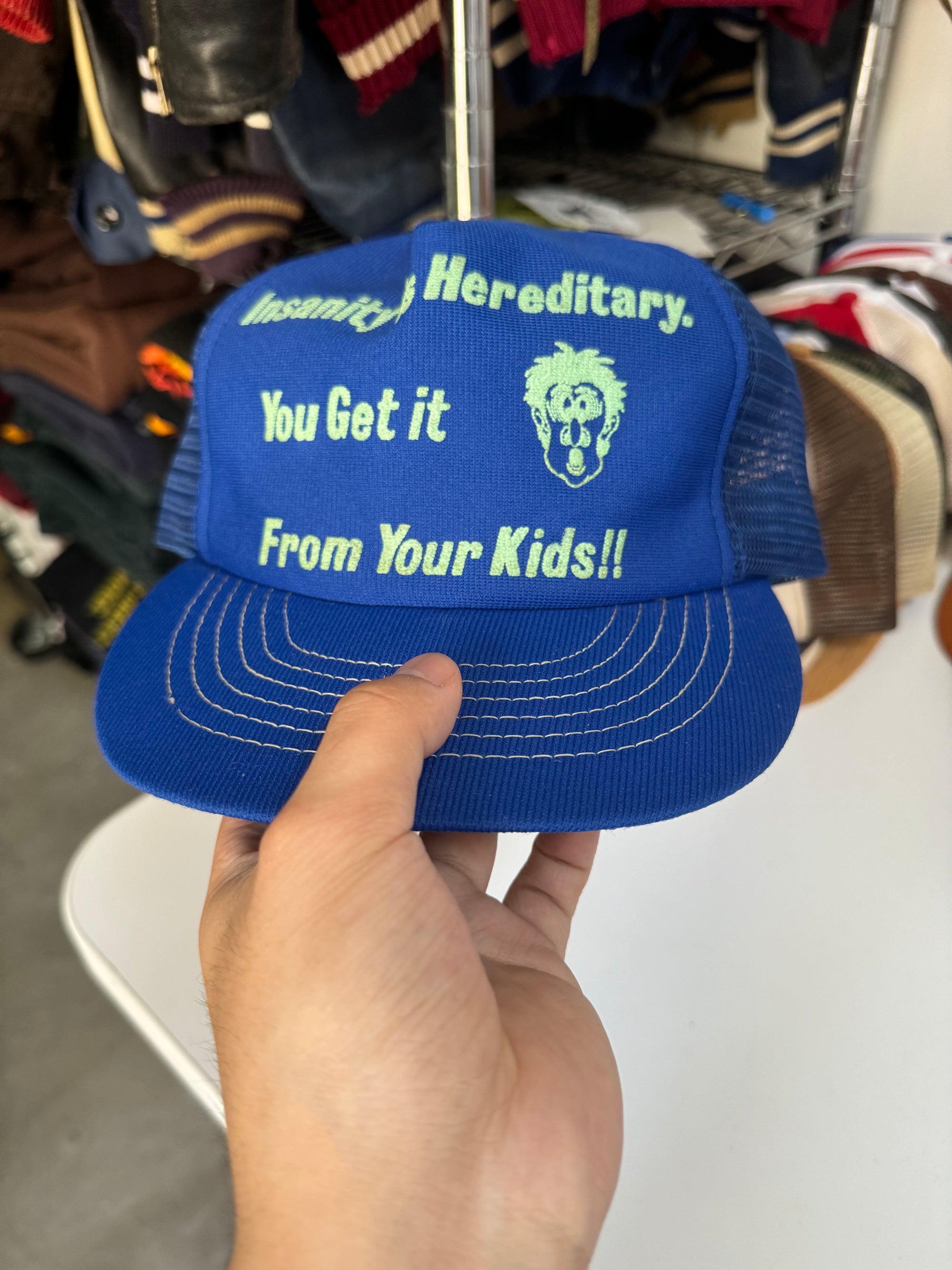 1980s "Insanity is Hereditary" Trucker Hat