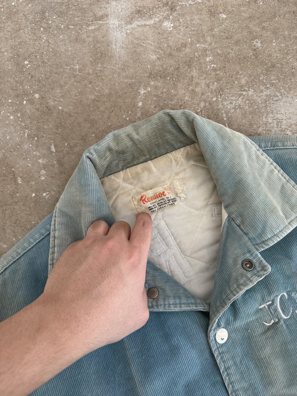 1970s/80s "East Ridge" Faded Corduroy Varsity Jacket (S)