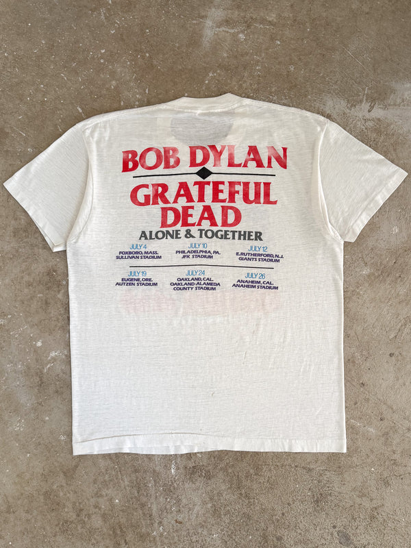1987 Grateful Dead Bob Dylan "Alone & Together Tour" Lot Tee (L)