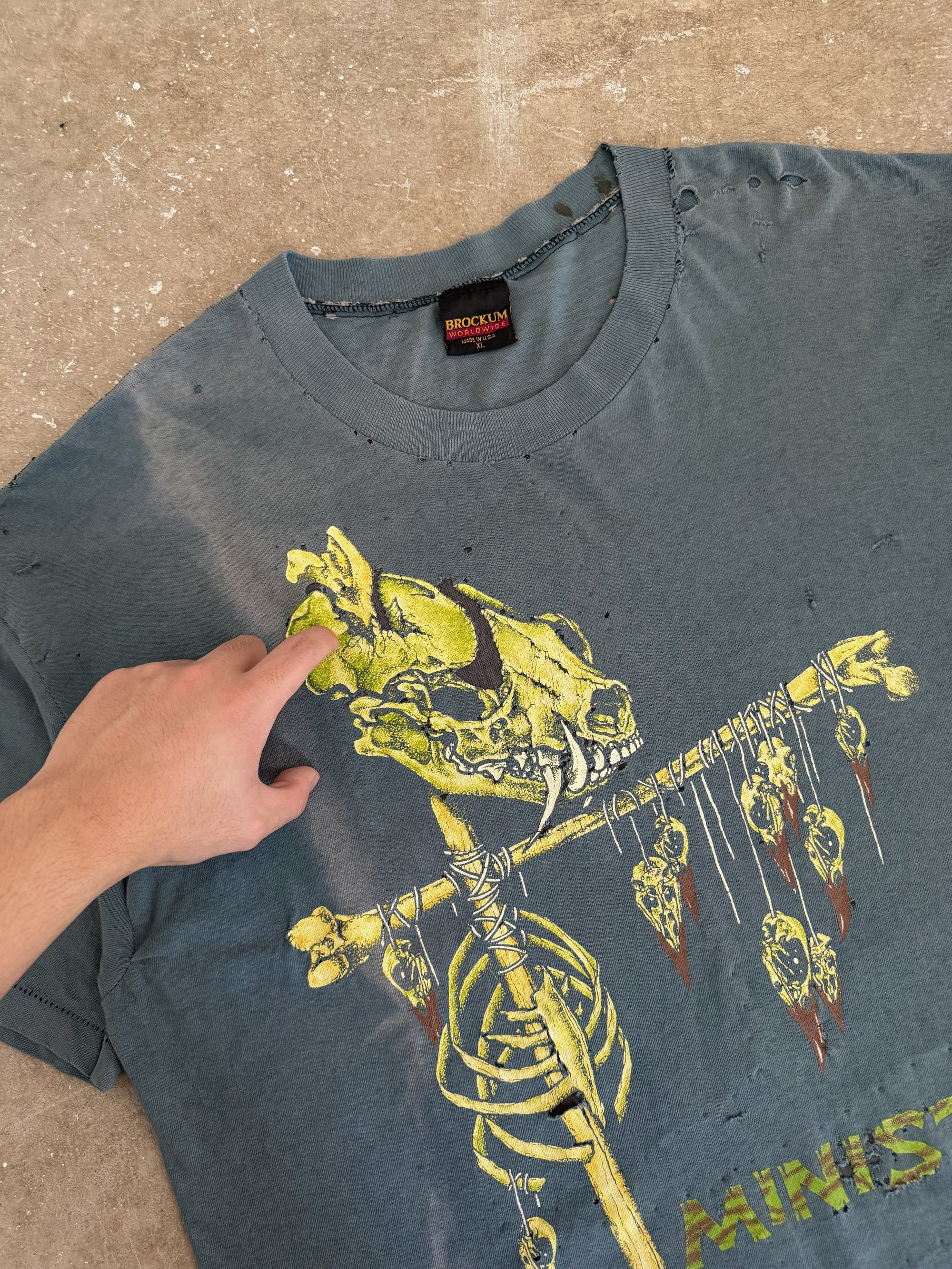 1992 Ministry "Scarecrow" Faded Repaired Tee (XL)