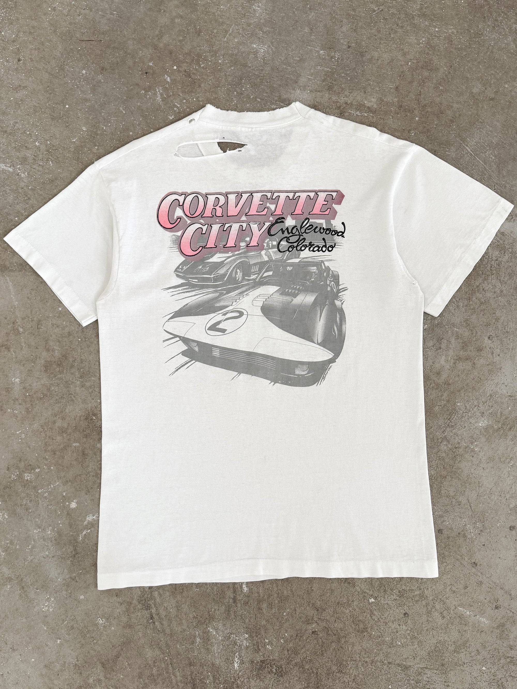 1990s "Corvette City" Distressed Tee (M)