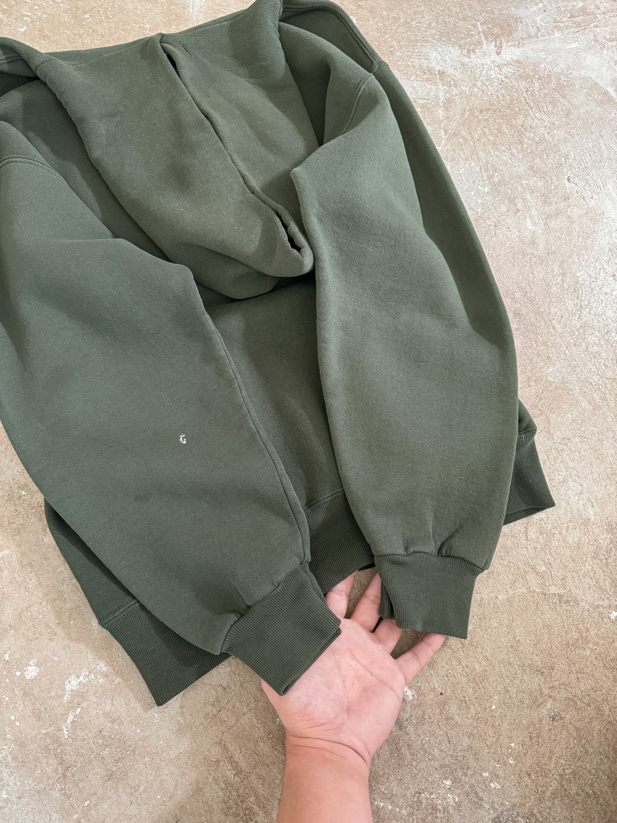 Early 00s Russell Olive Blank Hoodie (S)