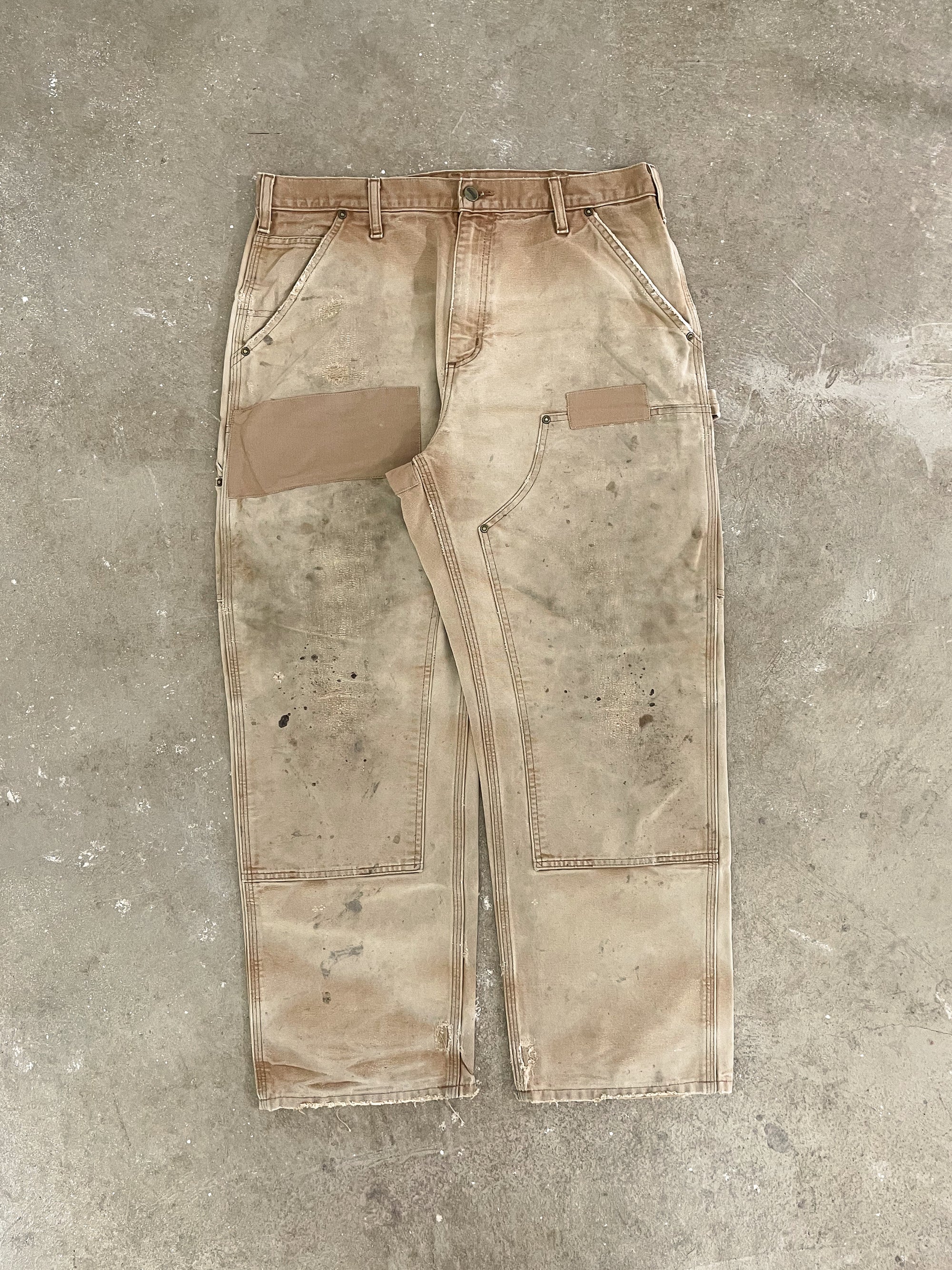 Carhartt B136 Tan Double Knee Work Pants (34X29)