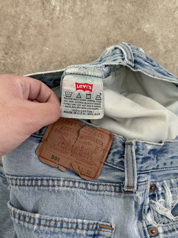 1990s Levis Faded Blue 501 Released Hem (31X31)