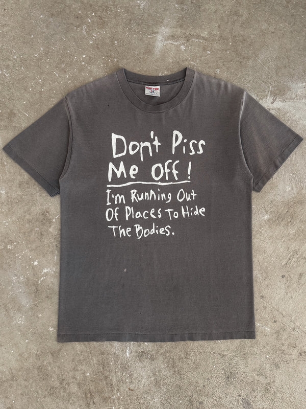 1990s "Don't Piss Me Off" Faded Tee (L)