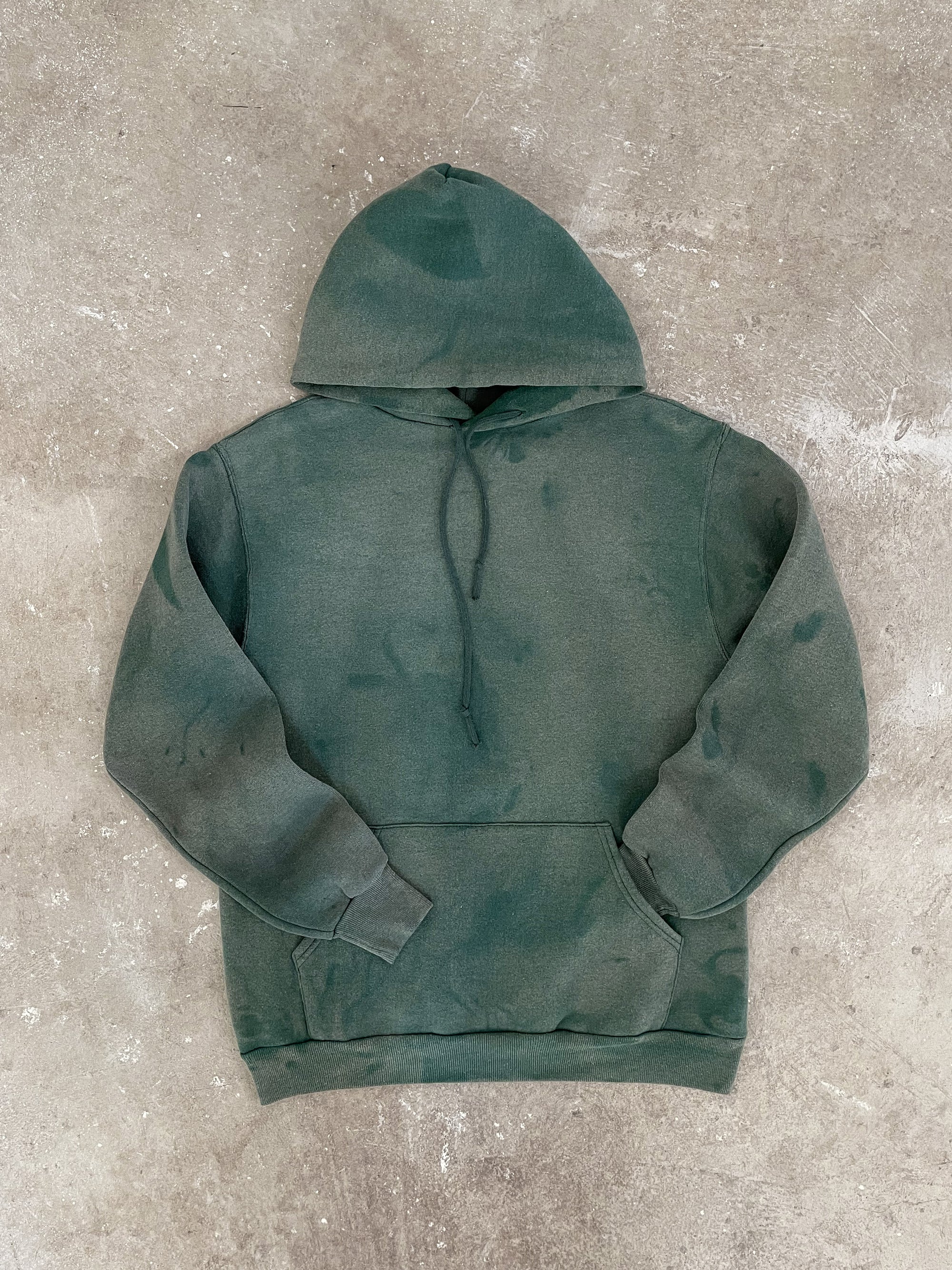 1980s Russell Sun Faded Green Hoodie (S/M)