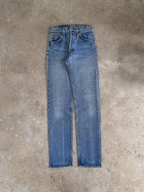 1980s Orange Tab Levis Faded Blue 502 (26X33)