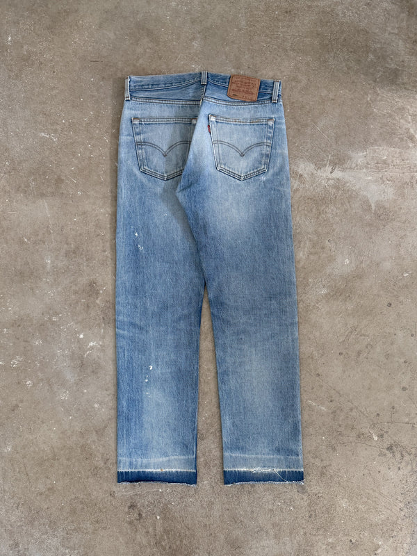 1990s Levis Faded Blue 501 Released Hem (31X30)