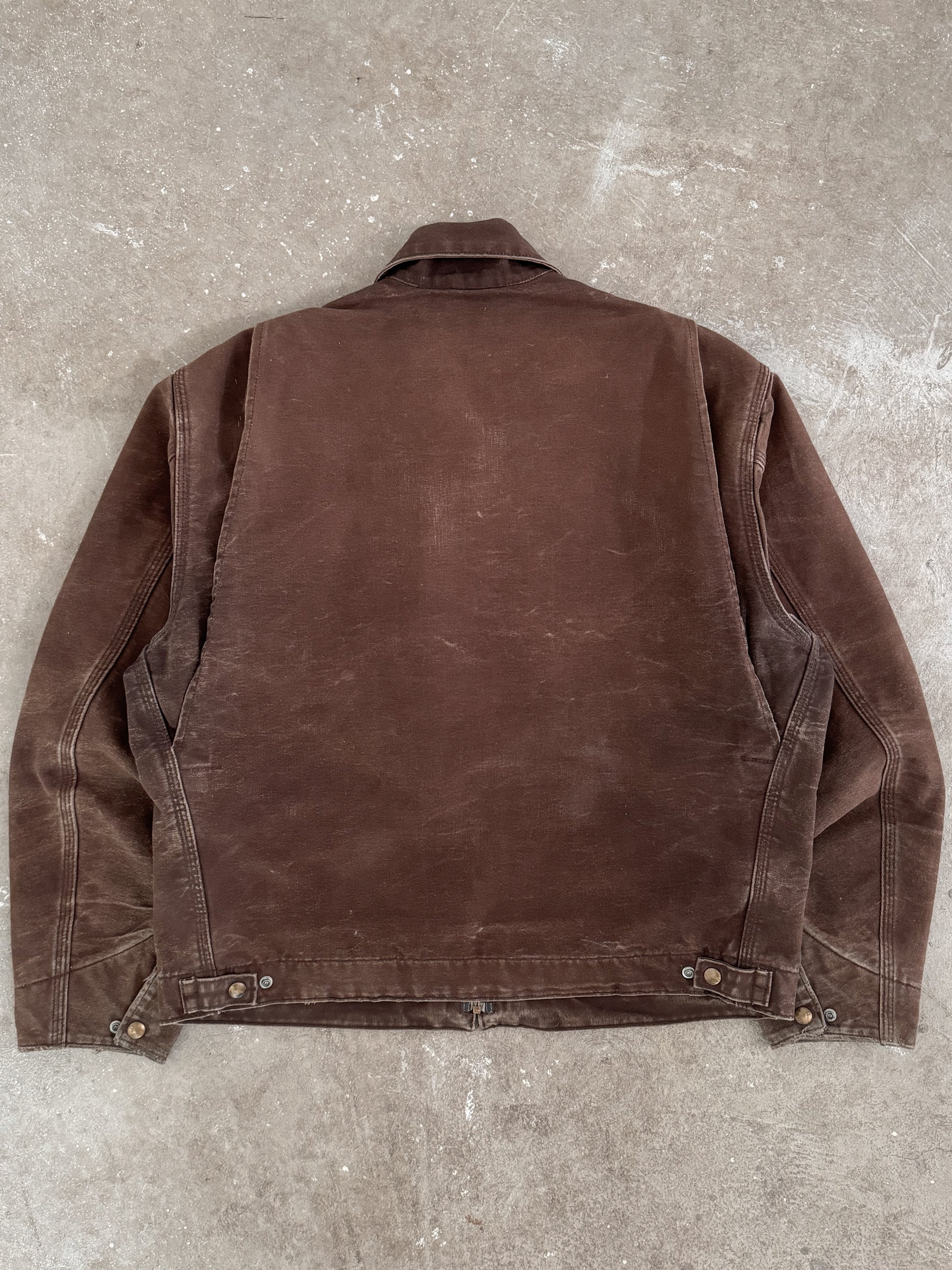 2000s Carhartt Faded Dark Brown J200 Detroit Jacket (L)