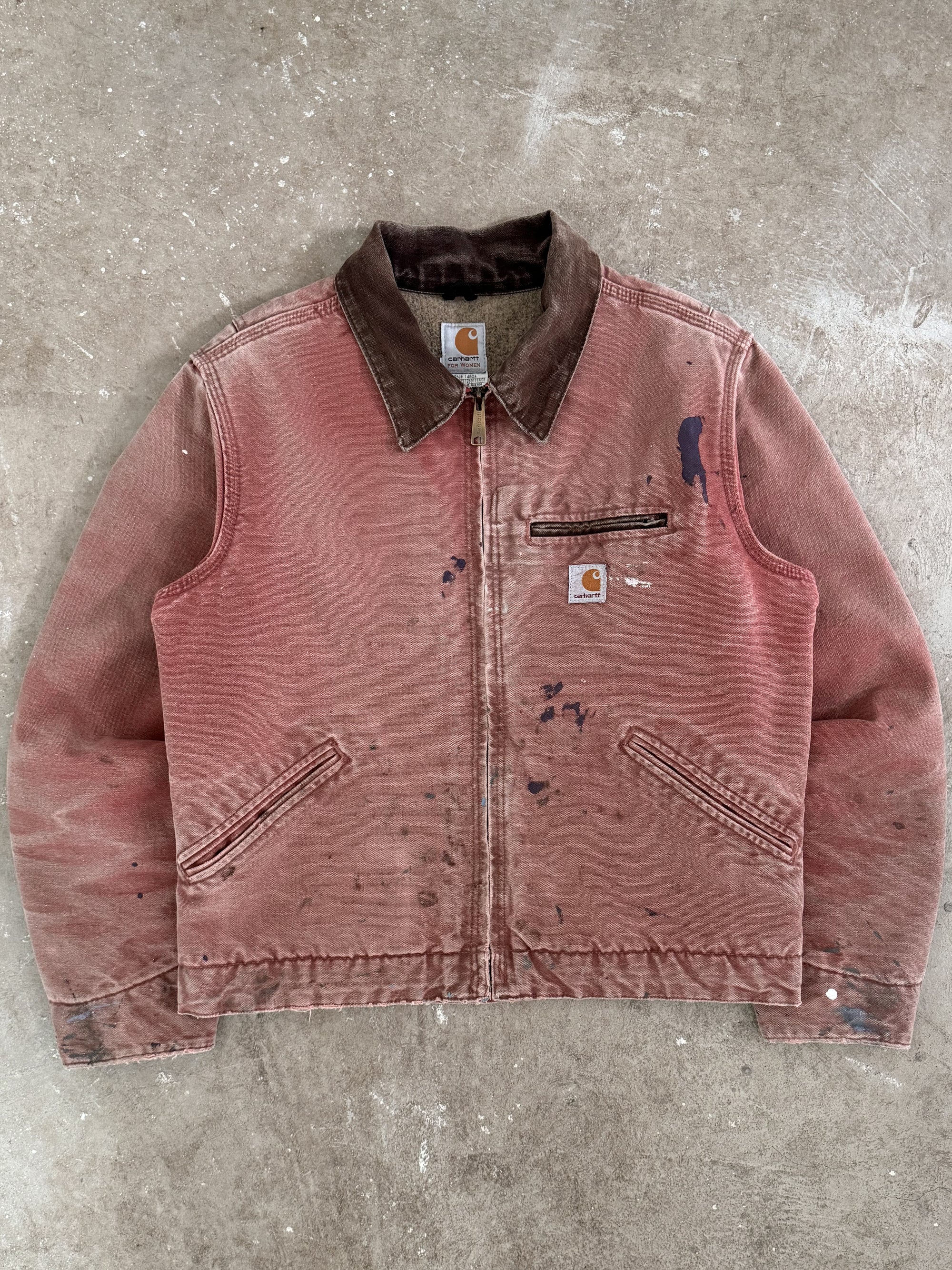 2000s Carhartt Faded Vintage Rose WJ097 Detroit Jacket (S)