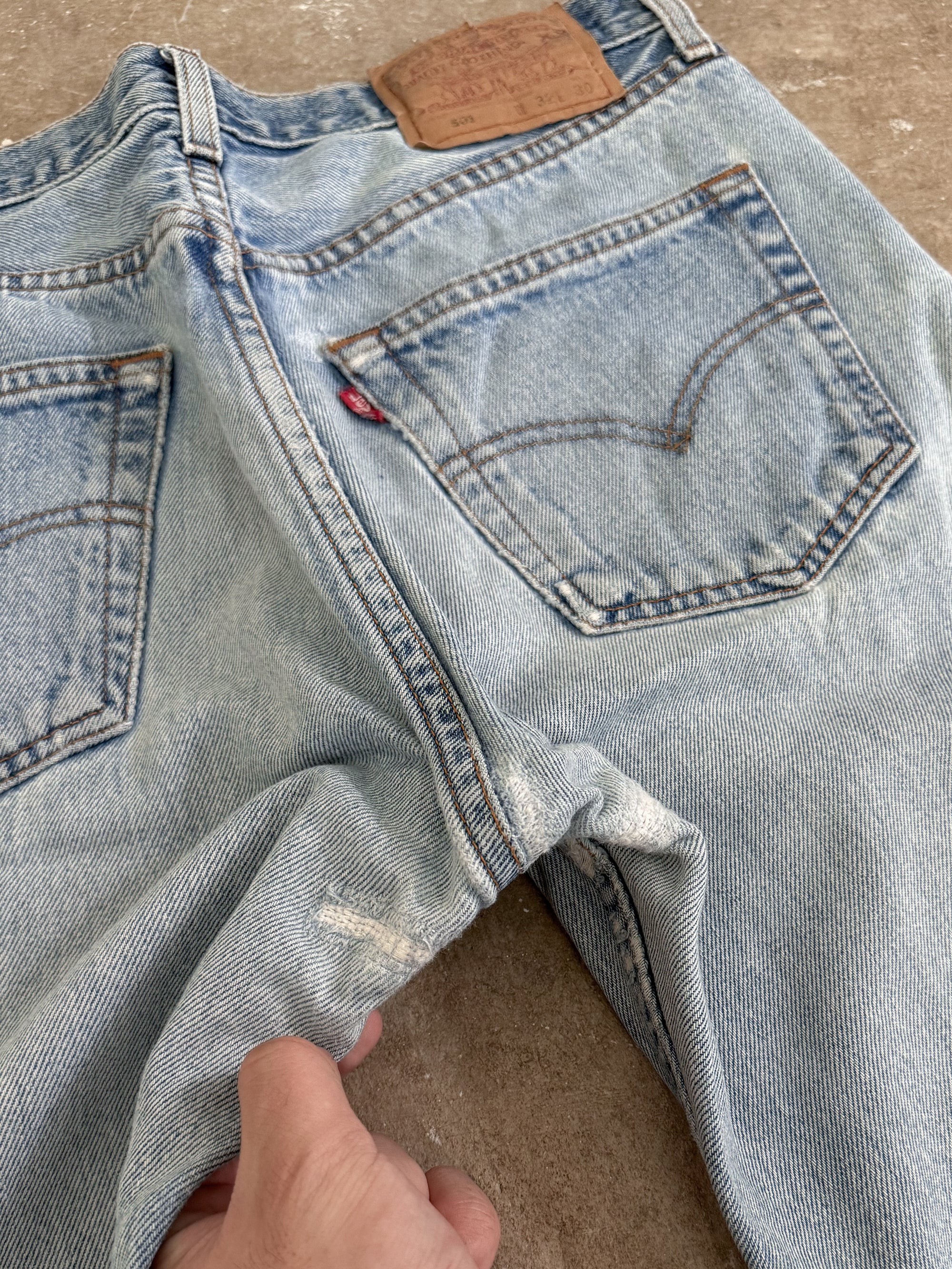 1990s Levis Faded Blue 501 Released Hem (30X30)