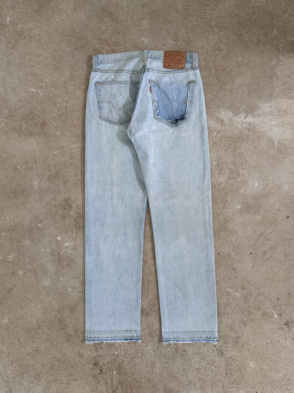 1990s Levis Light Blue 501 Released Hem (29X29)